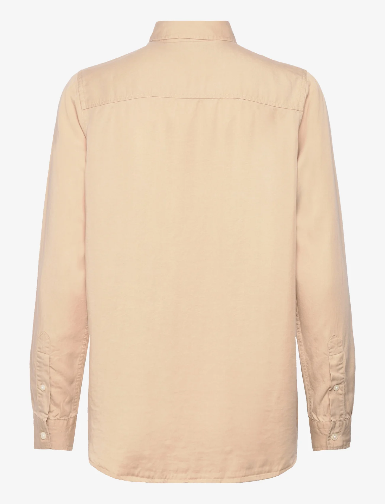 Lexington Clothing - Sanna Lyocell Shirt - langærmede skjorter - beige - 1