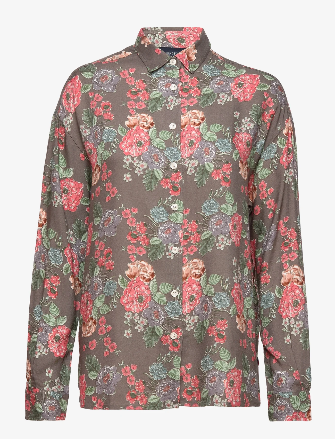 Lexington Clothing - Edith Flower Print Viscose Shirt - langærmede skjorter - flower print - 0