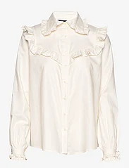 Lexington Clothing - Whitney Organic Cotton/Lyocell Ruffle Blouse - blūzes ar garām piedurknēm - offwhite - 0