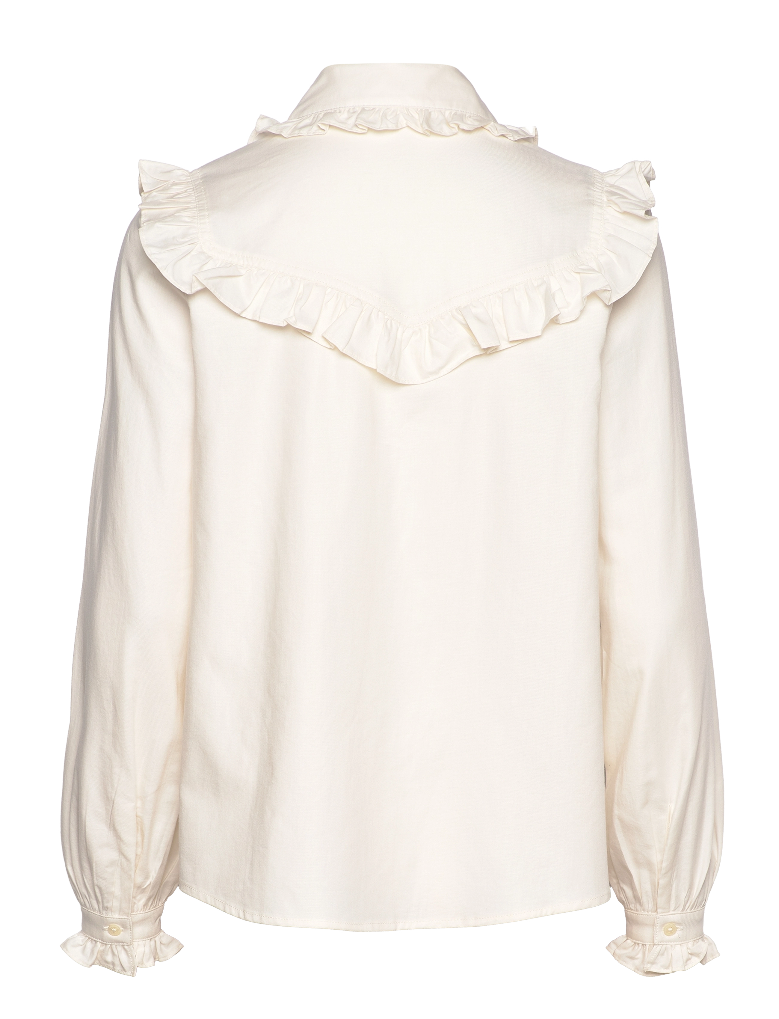 Lexington Clothing - Whitney Organic Cotton/Lyocell Ruffle Blouse - offwhite - 1