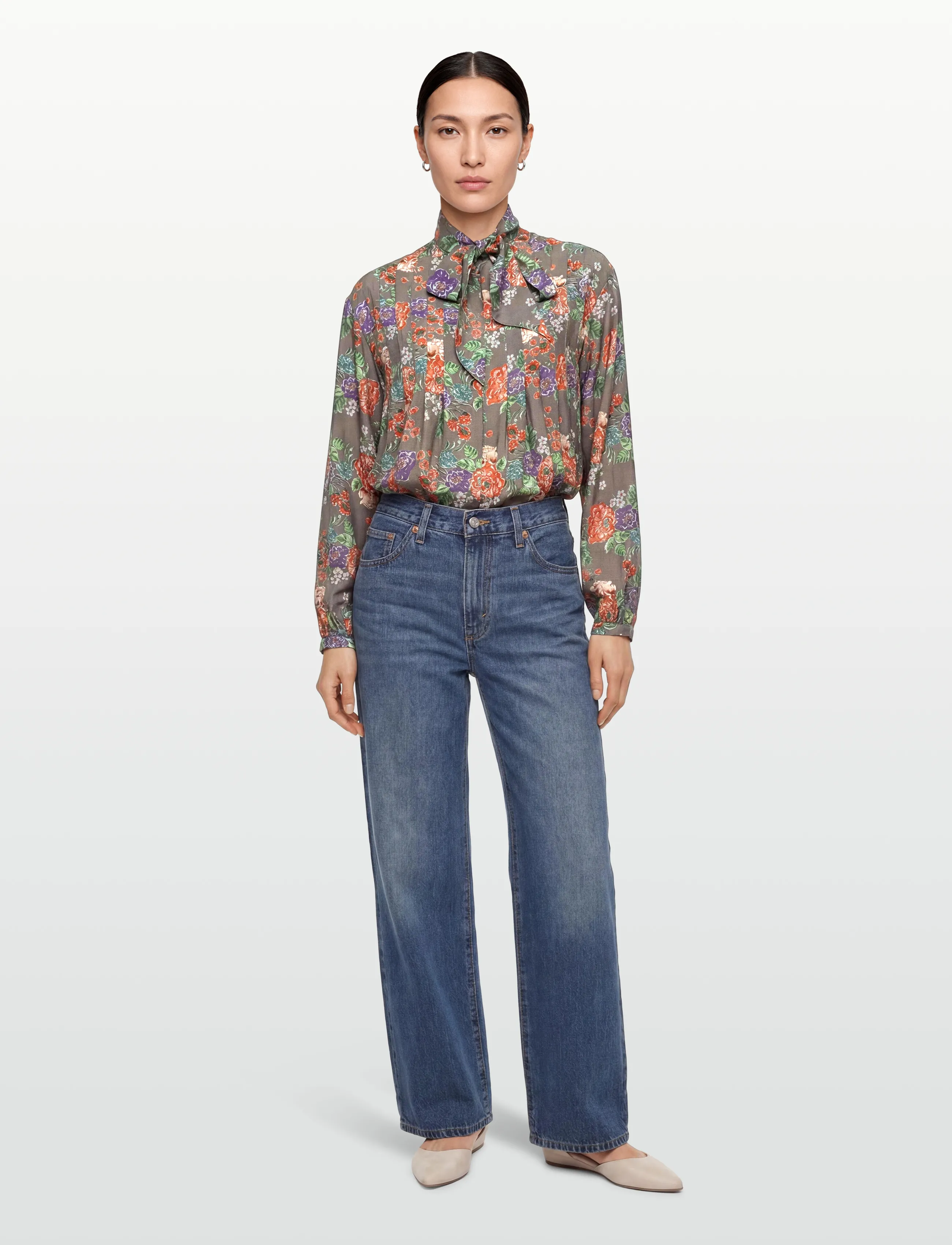 Lexington Clothing - Larissa Volume Blouse - langærmede bluser - flower print - 0