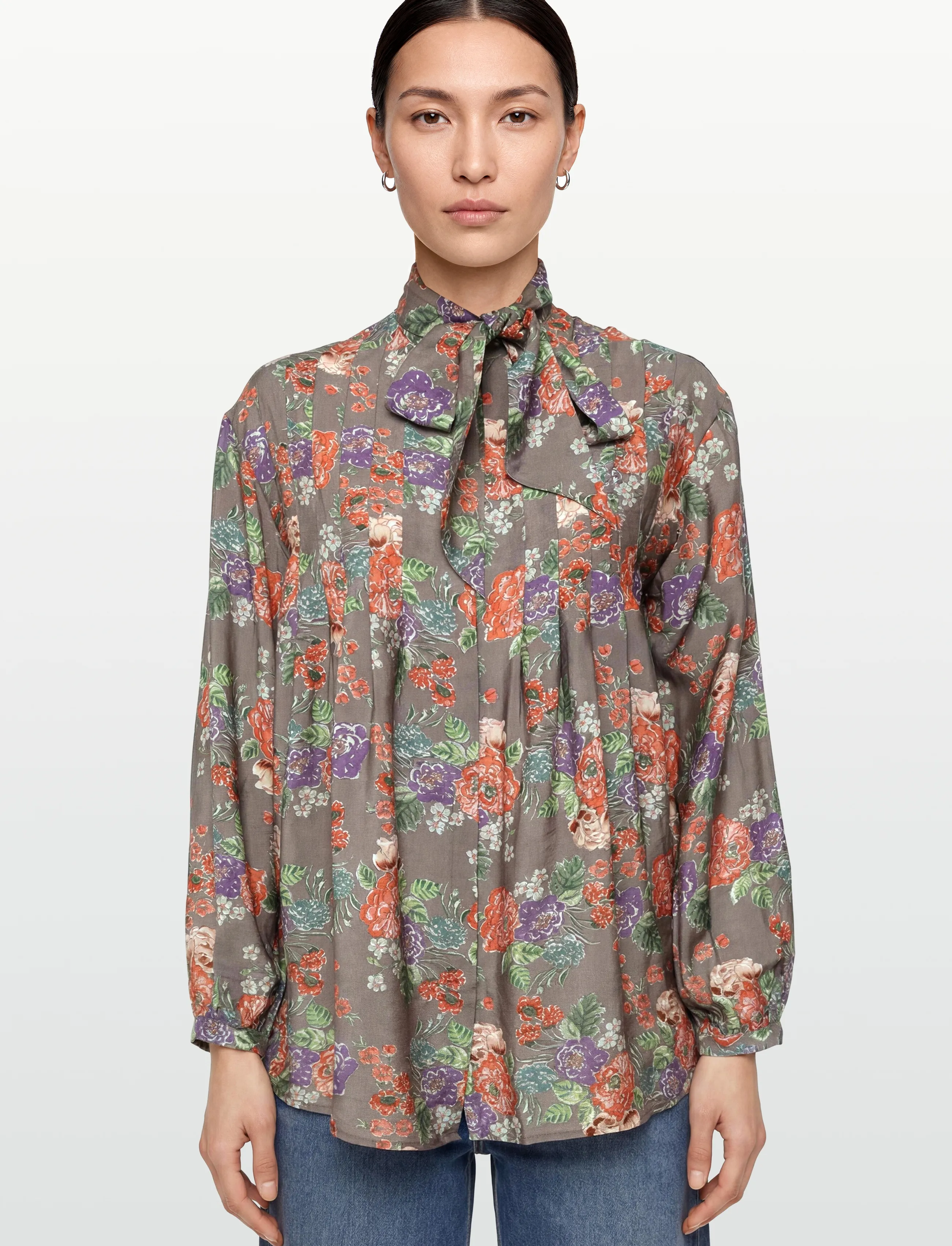Lexington Clothing - Larissa Volume Blouse - langærmede bluser - flower print - 3
