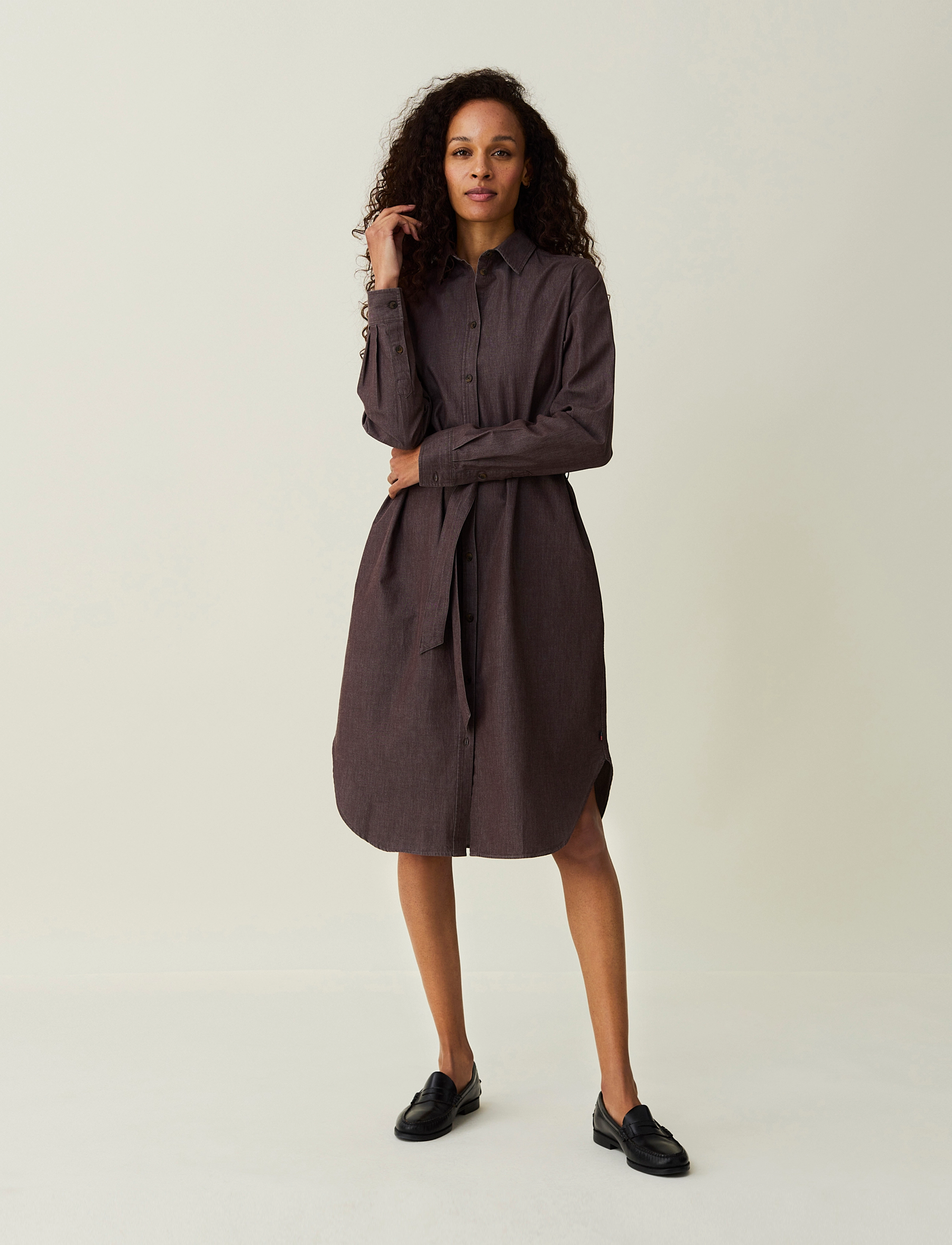 Lexington Clothing - Isa Brown Denim Shirt Dress - brown - 4