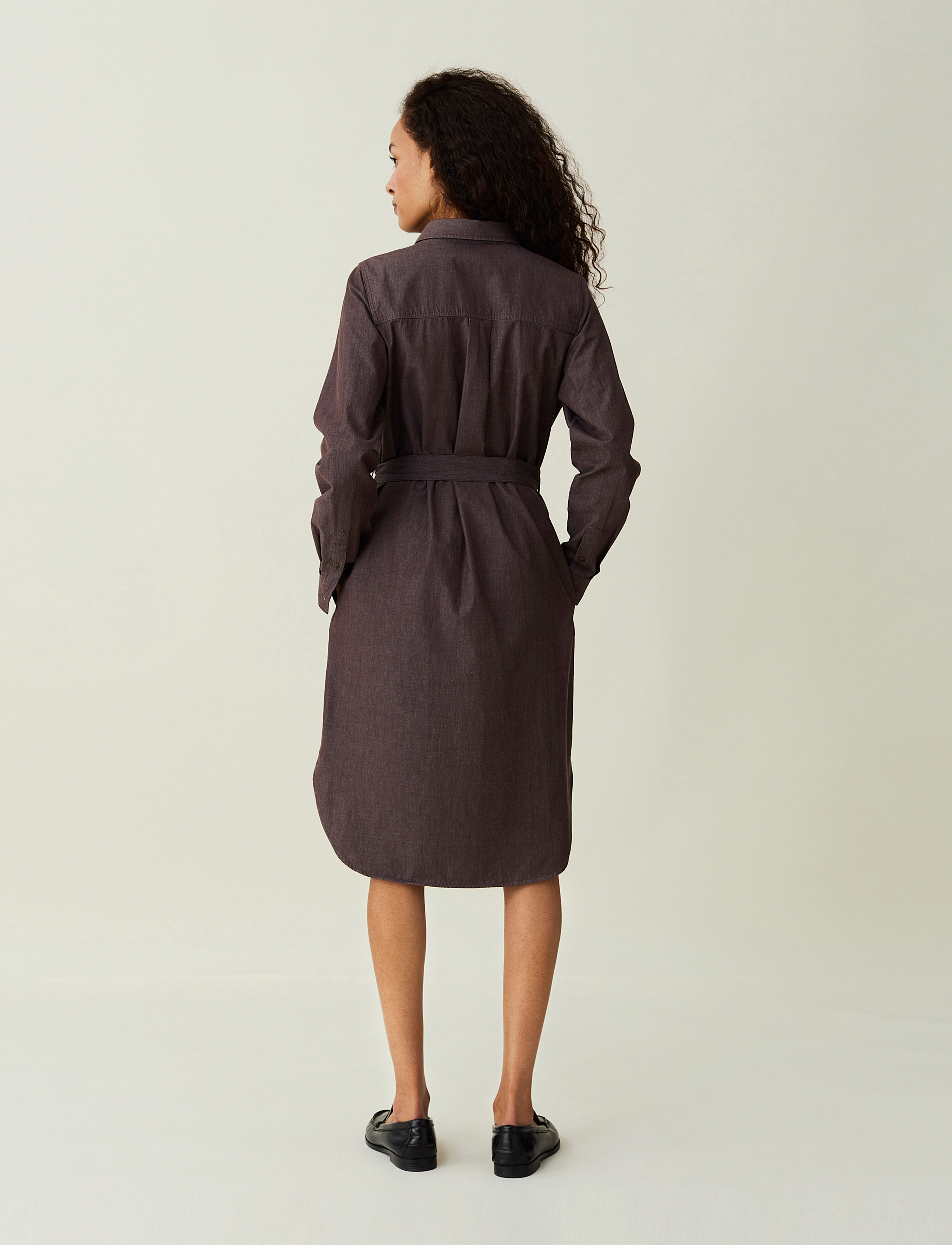 Lexington Clothing - Isa Brown Denim Shirt Dress - brown - 5