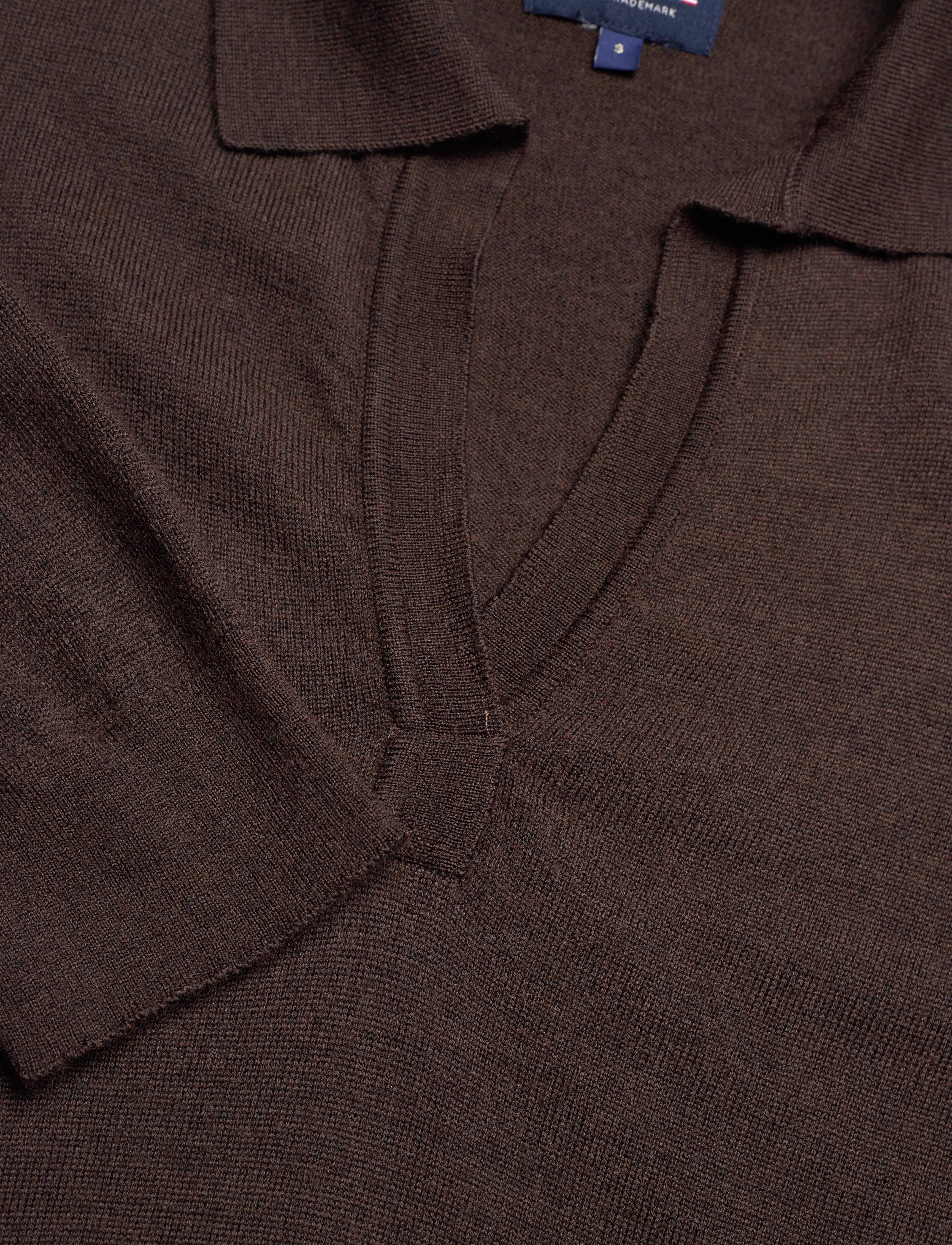 Lexington Clothing - Fanny Merino Wool Knitted Polo Shirt Dress - brown melange - 5