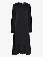 Kinsley Viscose Crepe Dress - BLACK