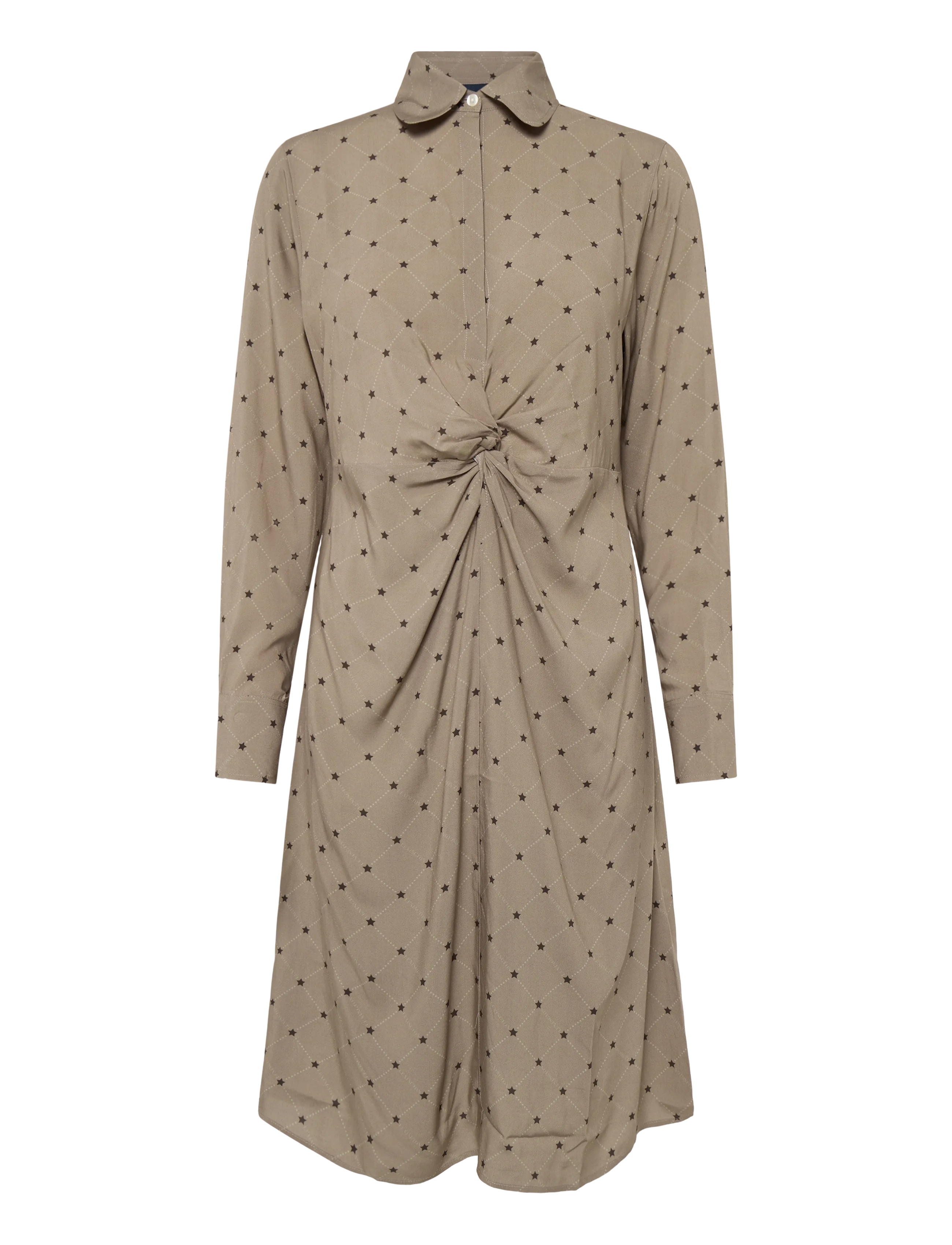 Lexington Clothing Harper Signature Print Dress - Lexington Clothing - BROWN MULTI / beige