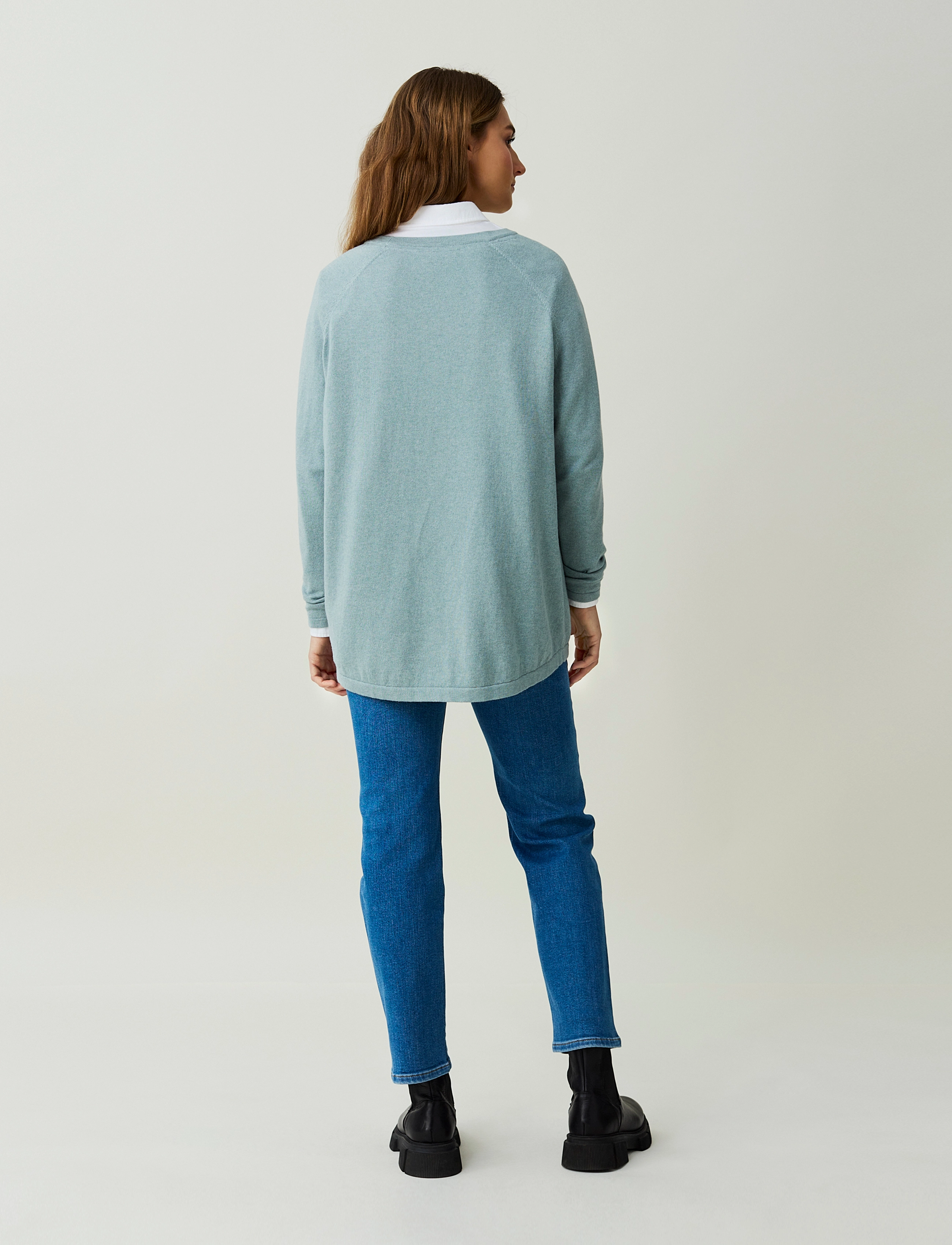 Lexington Clothing - Lea Organic Cotton/Cashmere Sweater - light blue melange - 3