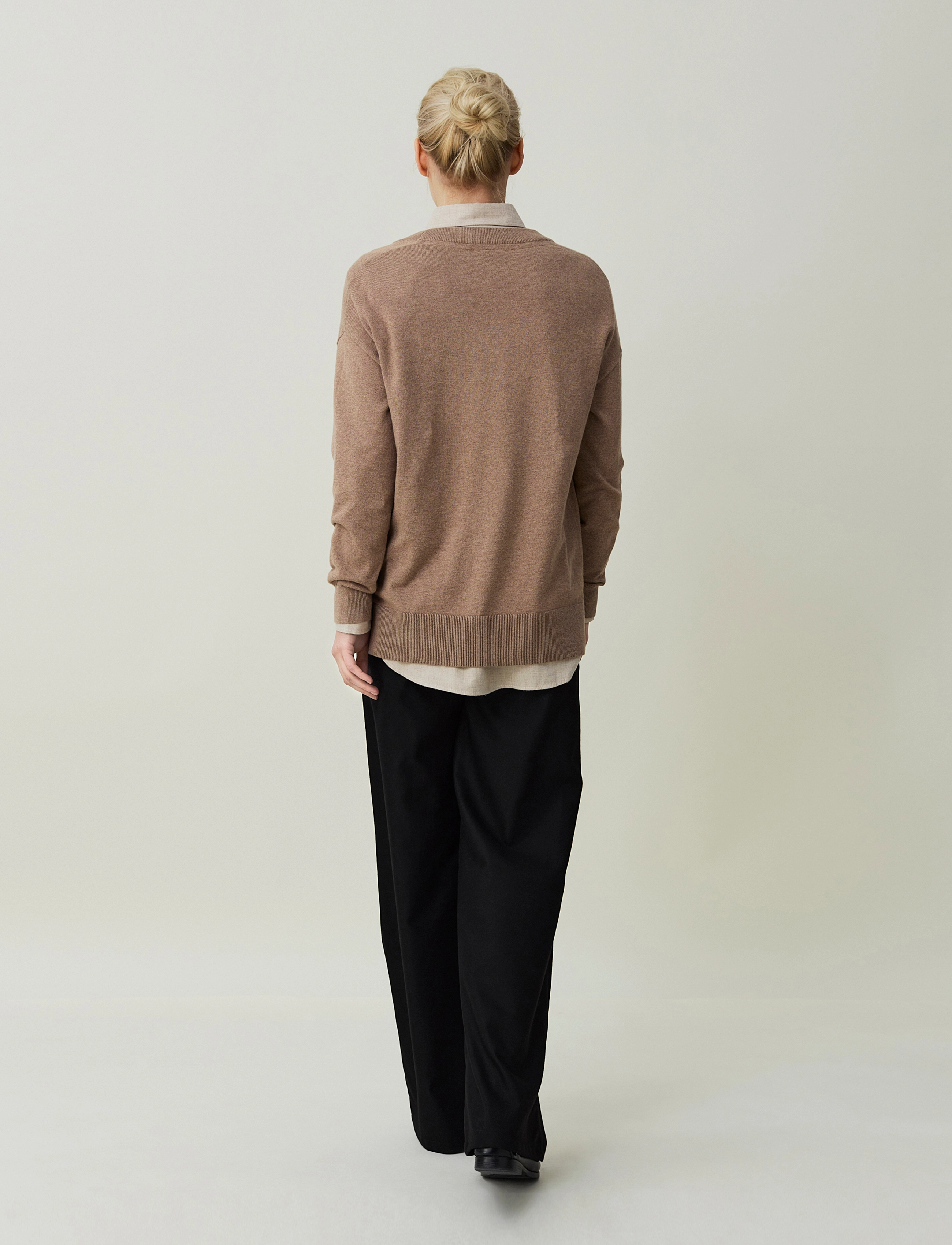 Lexington Clothing - Lizzie Organic Cotton/Cashmere Sweater - light brown melange - 3