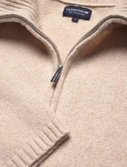 Lexington Clothing - Madison Wool/Alpaca Blend Half Zip Sweater - džemperiai - light beige melange - 3