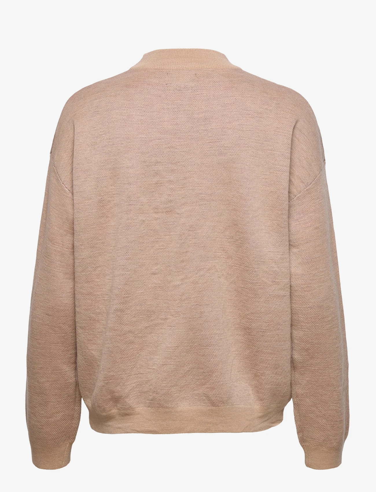 Lexington Clothing - Demi Merino Wool Intarsia Knitted Sweater - trøjer - beige multi - 1