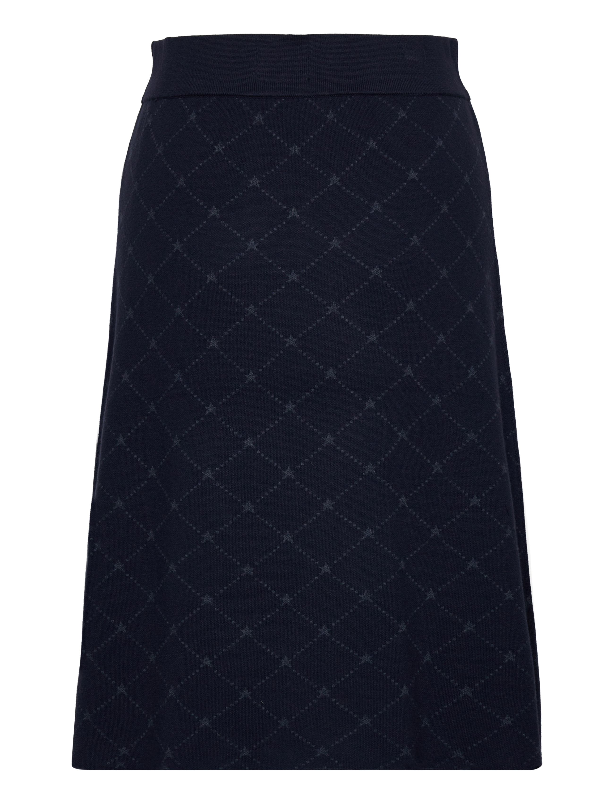Lexington Clothing - Chastity Signature Print Knitted Skirt - blue multi - 1
