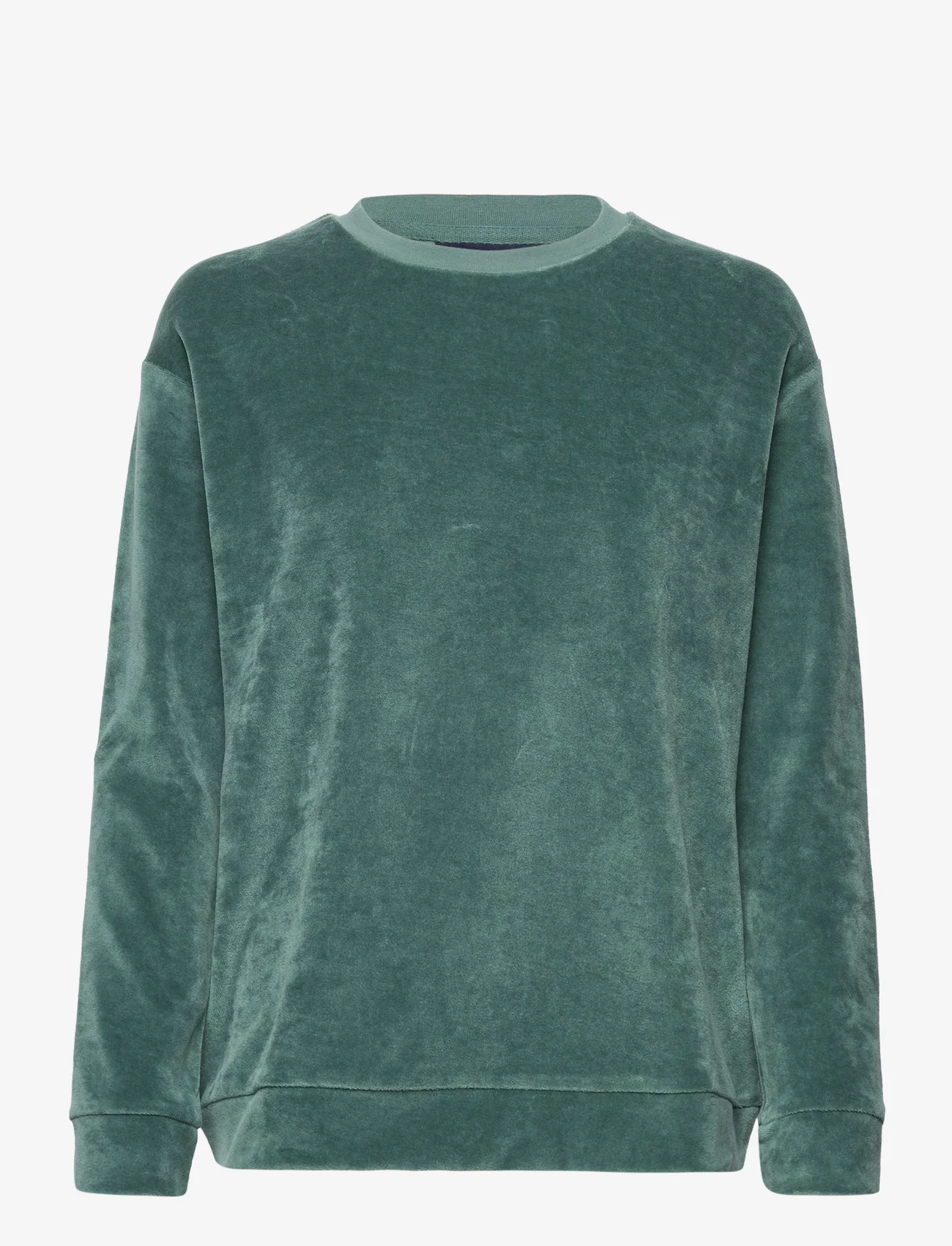 Lexington Clothing - Martha Organic Cotton Velour Sweatshirt - sportiska stila džemperi un džemperi ar kapuci - green - 0