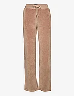 Leona Organic Cotton Velour Pants - BEIGE