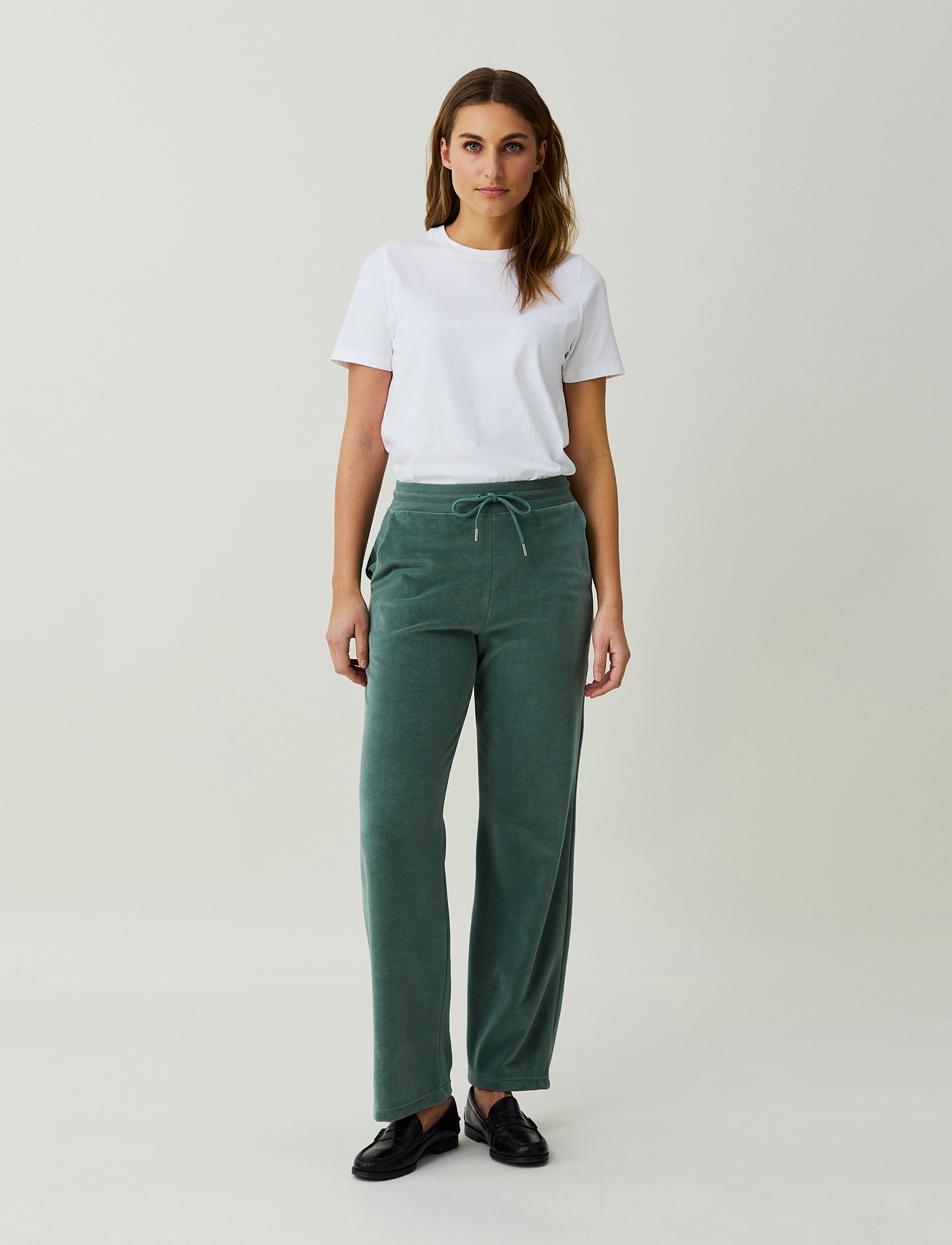 Lexington Clothing - Leona Organic Cotton Velour Pants - green - 2