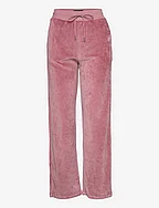 Leona Organic Cotton Velour Pants - PINK