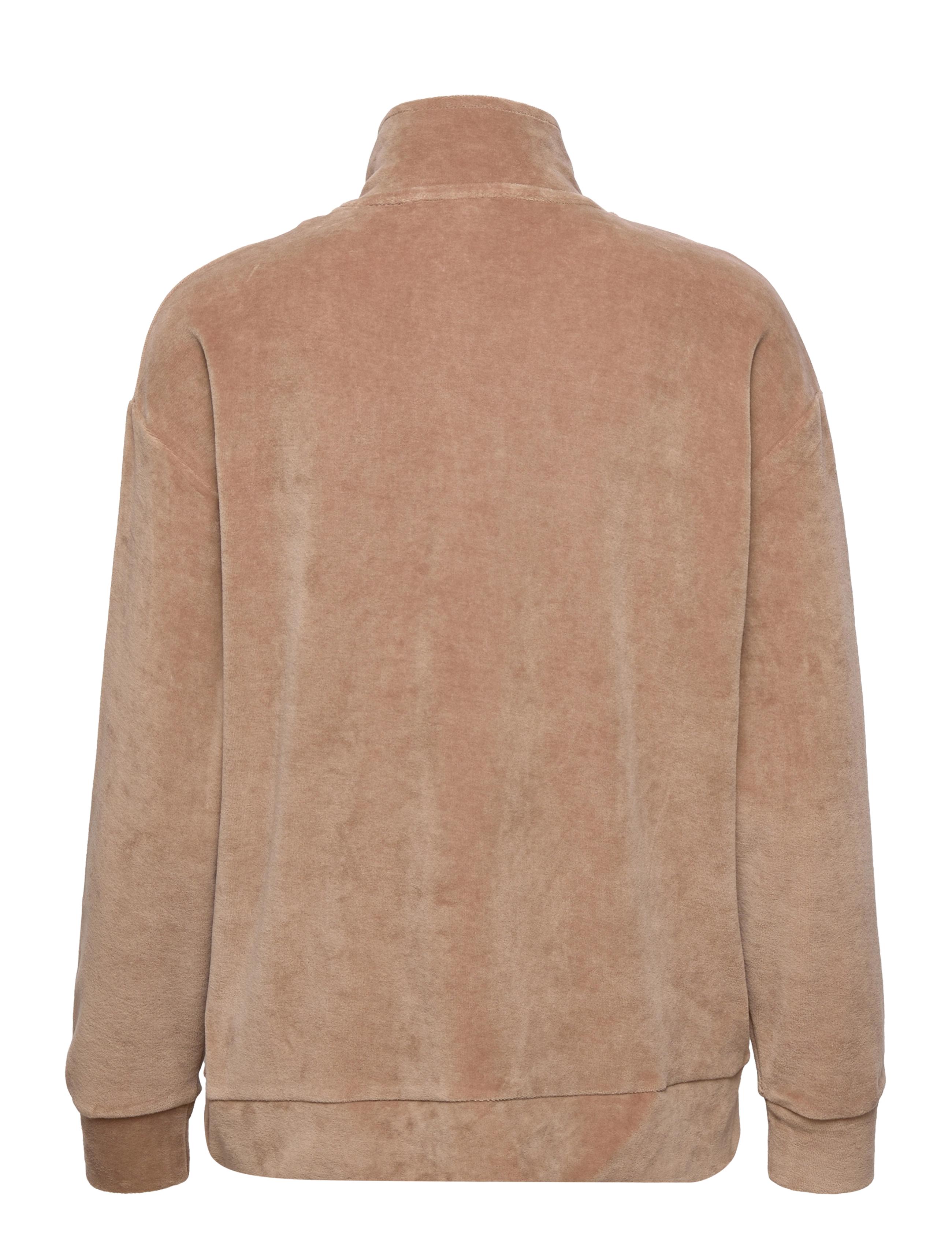 Lexington Clothing - Kelly Organic Cotton Half Zip Velour Sweatshirt - beige - 1
