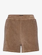 Andy Organic Cotton Velour Shorts - BEIGE