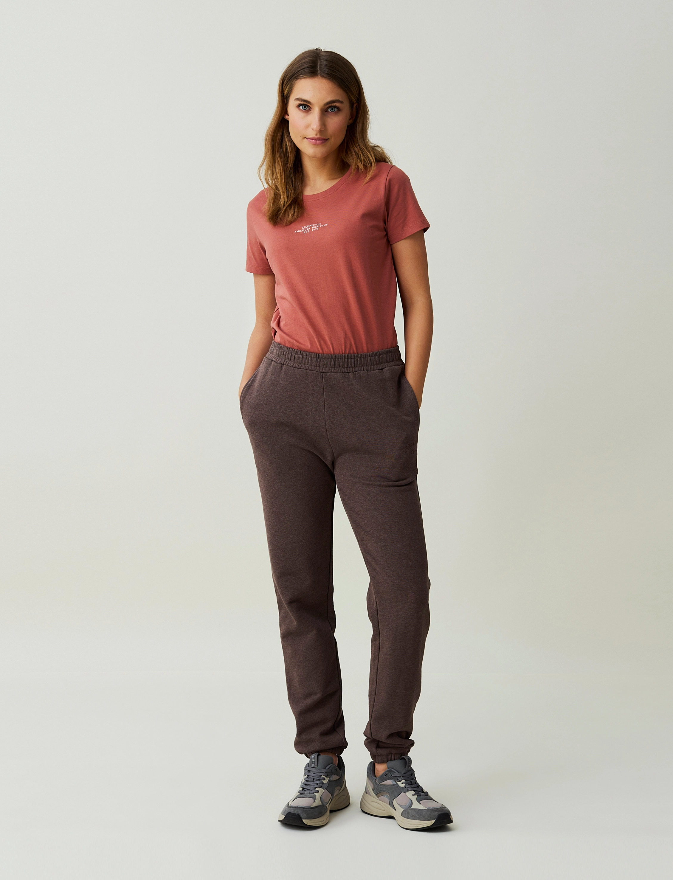 Lexington Clothing - Noelle Cotton Pants - brown melange - 2
