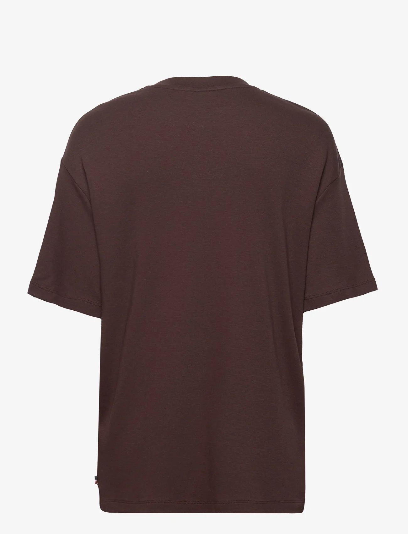 Lexington Clothing - Ally Organic Cotton/Modal Oversized Tee - t-shirts & tops - brown - 1