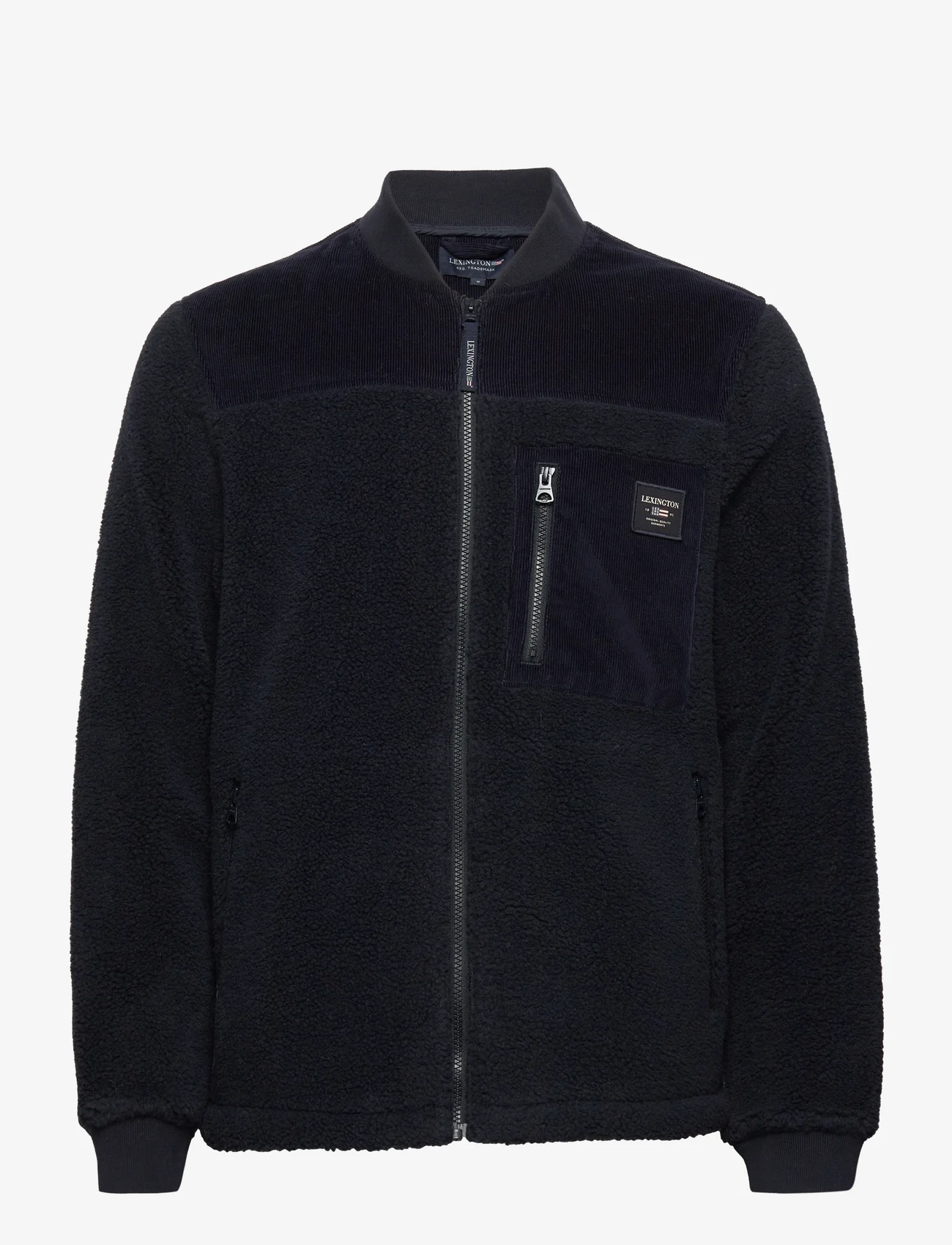 Lexington Clothing - Samuel Pile Jacket - vahekihina kantavad jakid - dark blue - 0