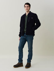 Lexington Clothing - Samuel Pile Jacket - vahekihina kantavad jakid - dark blue - 2