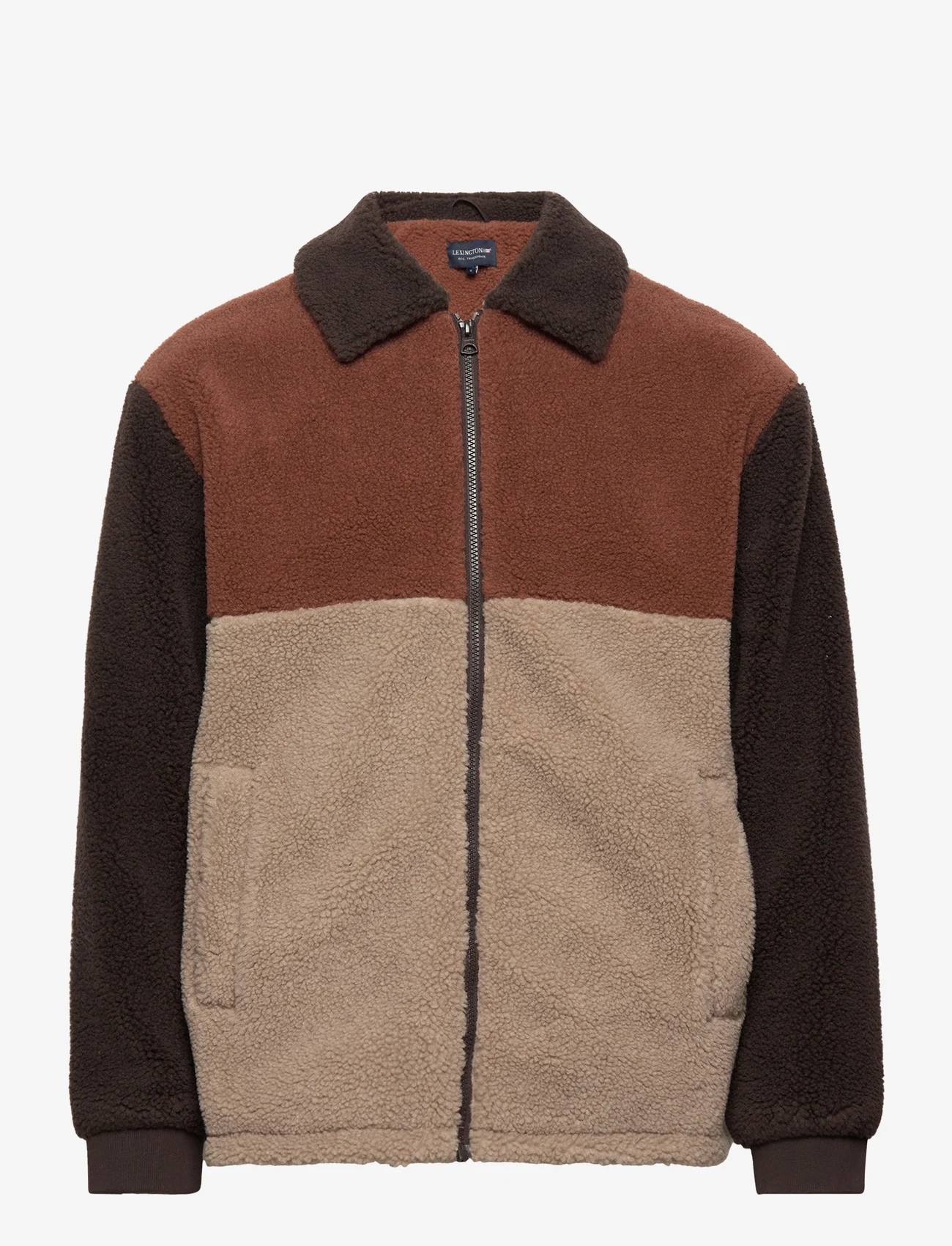Lexington Clothing - Jesse Pile Jacket - mid layer jackets - brown multi - 0