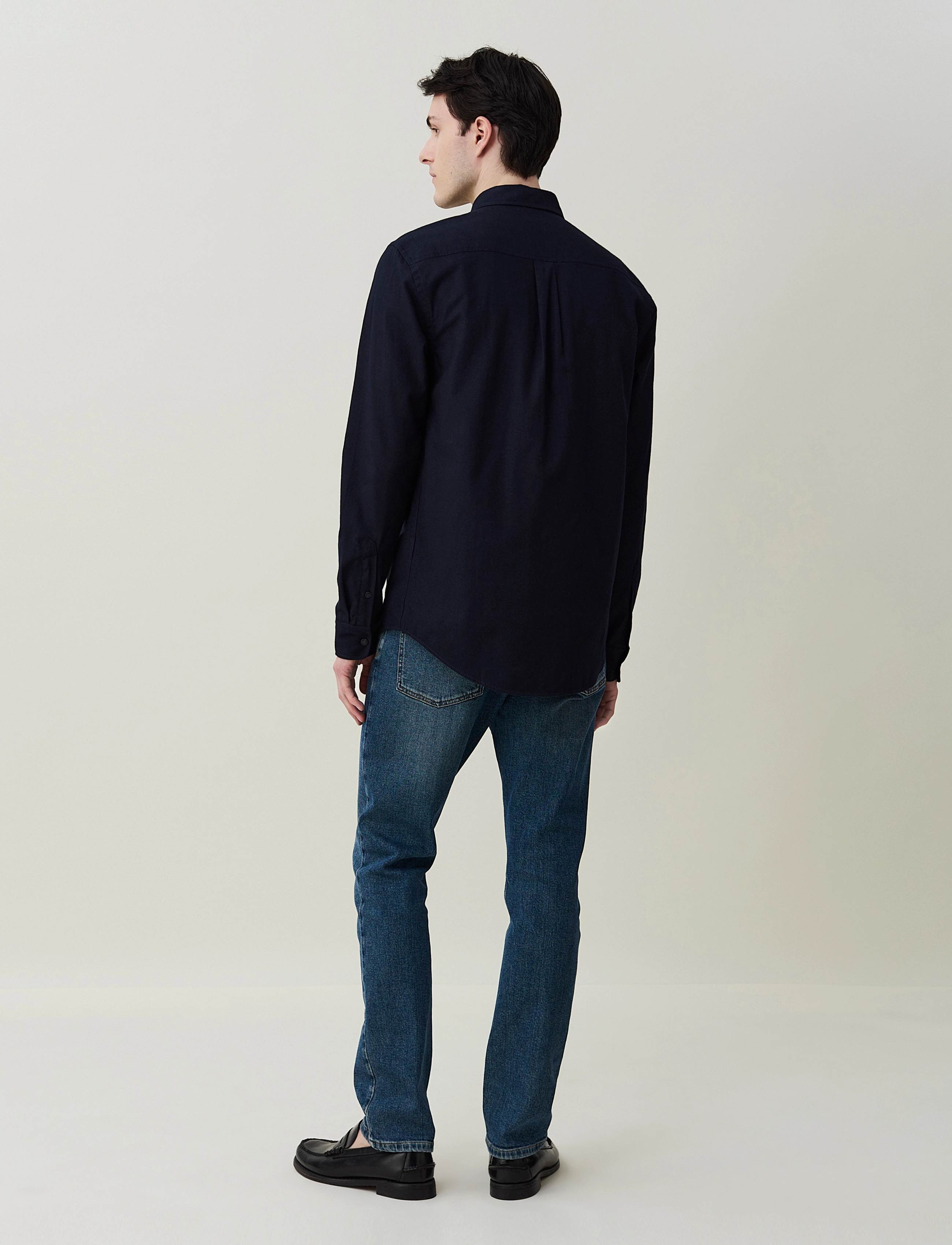 Lexington Clothing - Peter Lt Flannel Organic Cotton Shirt - dark blue - 3
