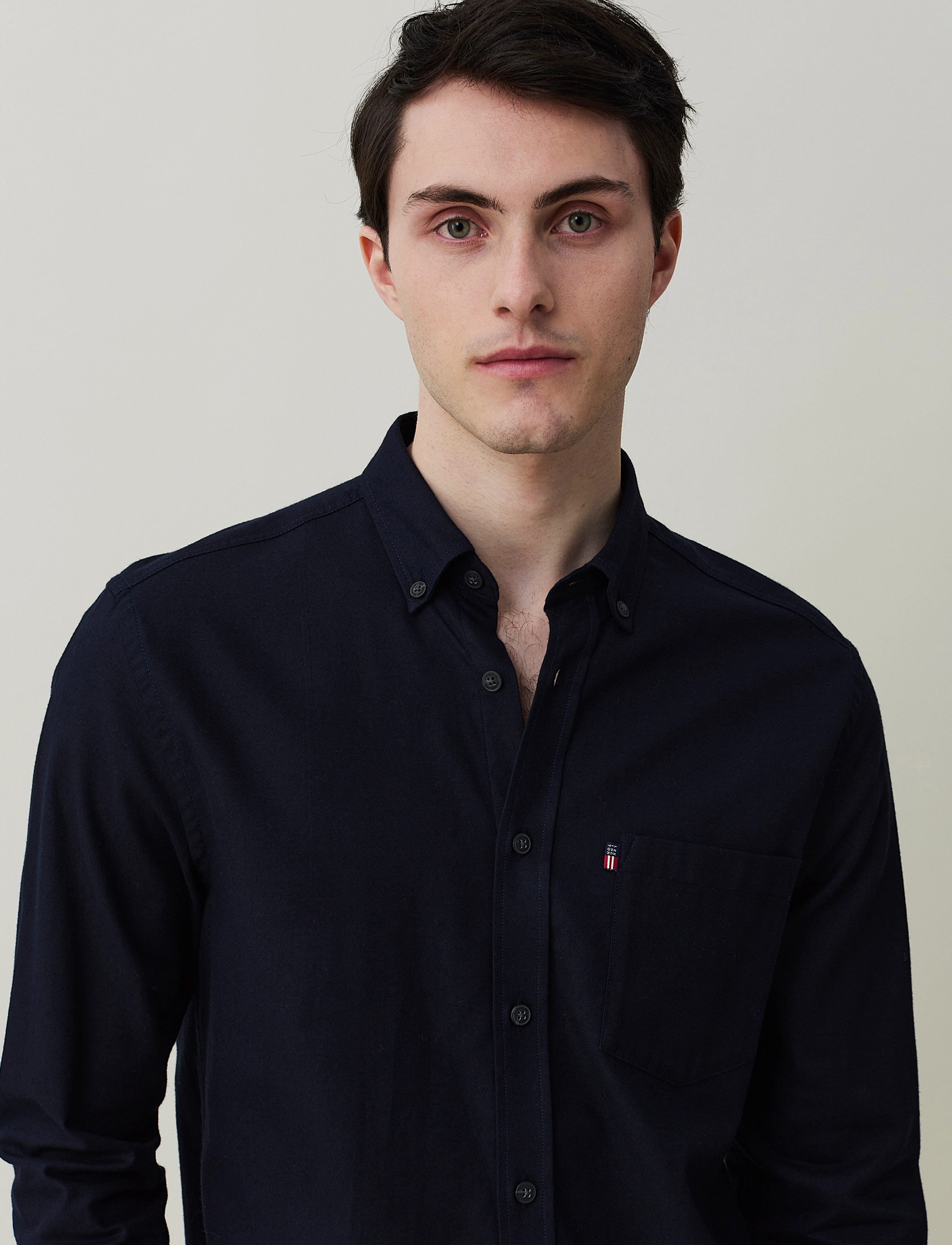 Lexington Clothing - Peter Lt Flannel Organic Cotton Shirt - dark blue - 4