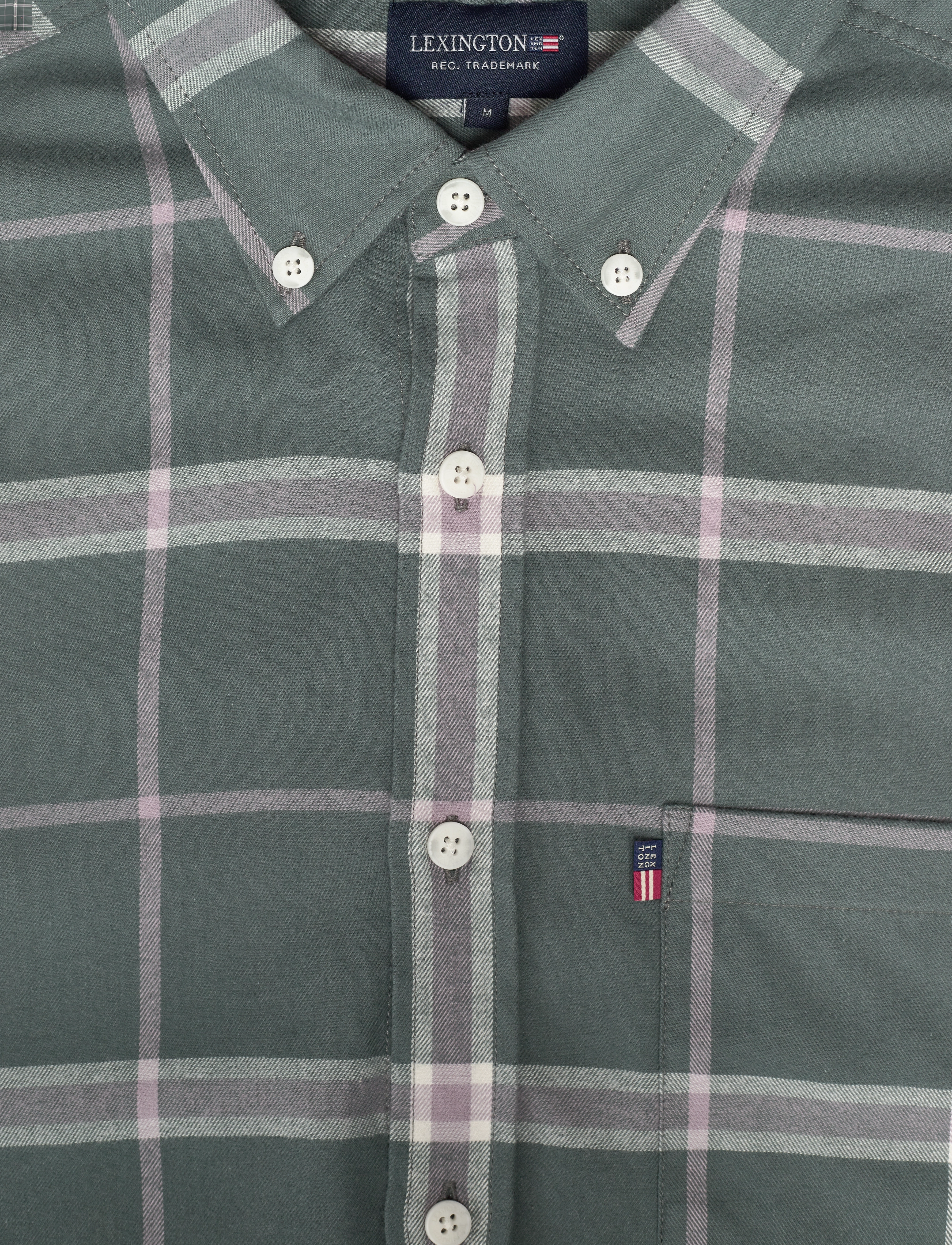 Lexington Clothing - Peter Lt Flannel Checked Shirt - green multi check - 5