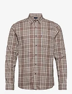 Peter Lt Flannel Checked Shirt - BROWN MULTI CHECK
