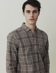Lexington Clothing - Peter Lt Flannel Checked Shirt - brown multi check - 2