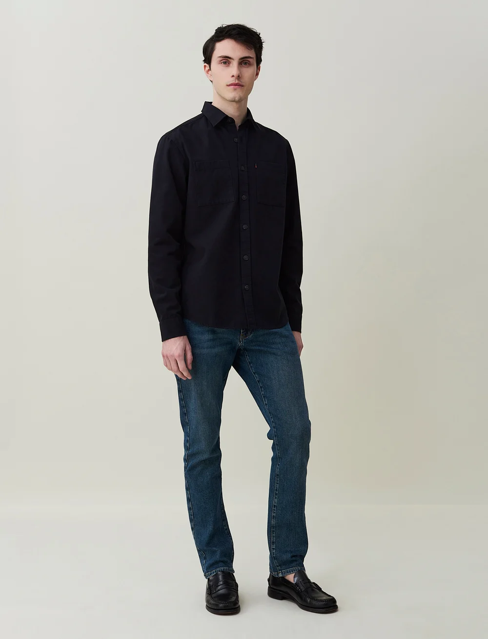 Lexington Clothing - Ralph Organic Cotton Canvas Shirt - casual hemden - black - 0