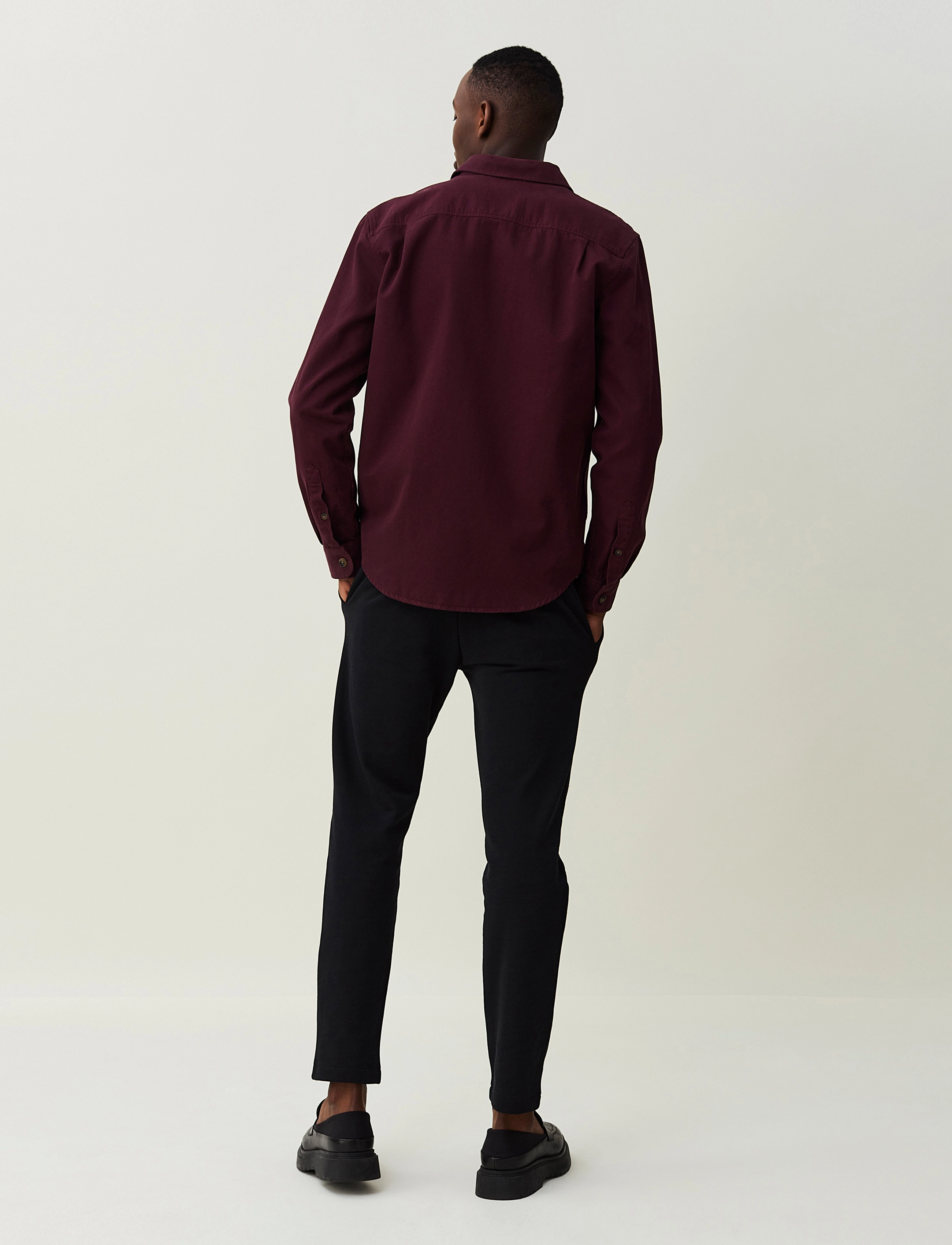 Lexington Clothing - Ralph Organic Cotton Canvas Shirt - dark red - 3