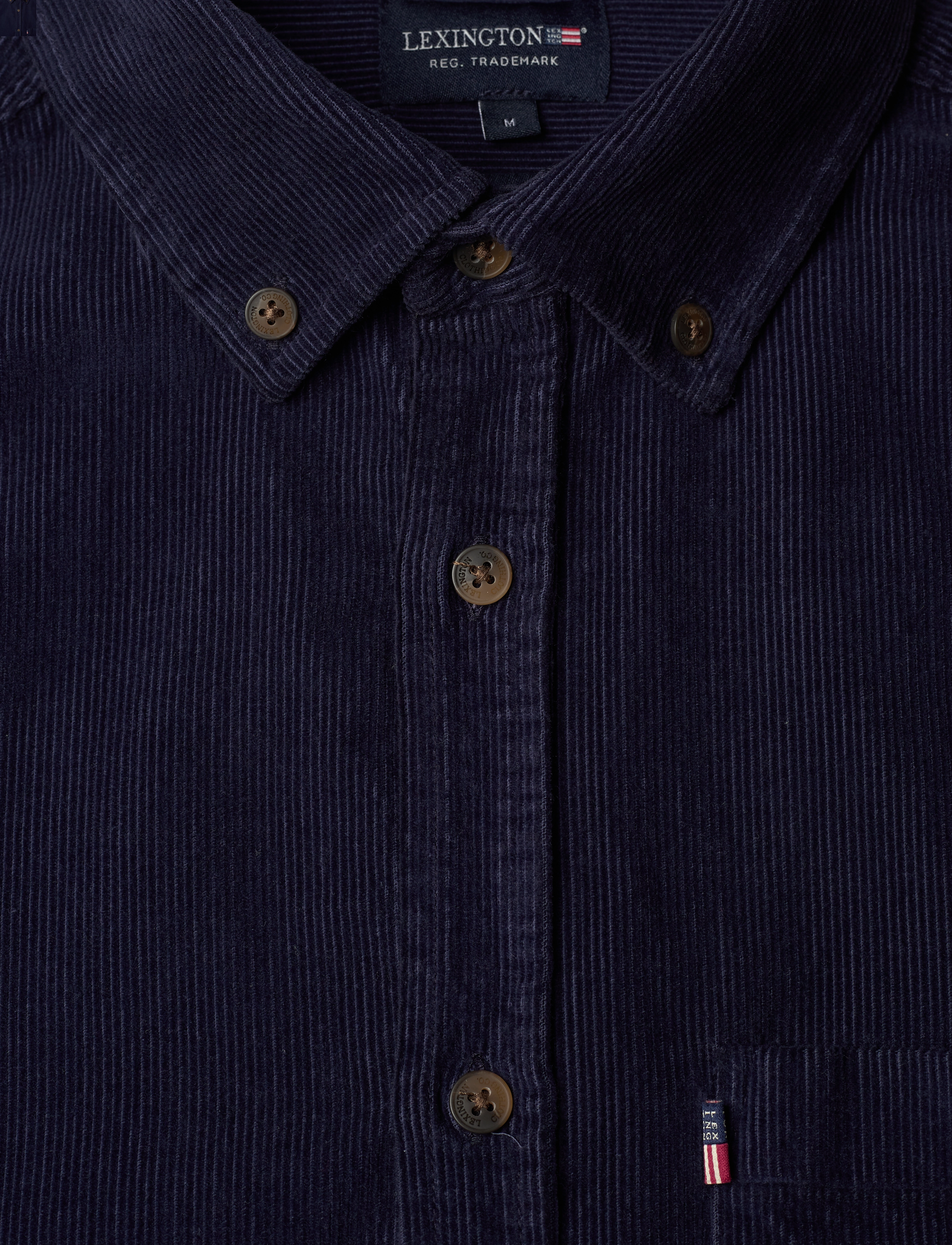 Lexington Clothing - August Cord Shirt - dark blue - 5