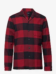 Lexington Clothing - Cole Organic Cotton Checked Overshirt - mænd - red/black check - 0
