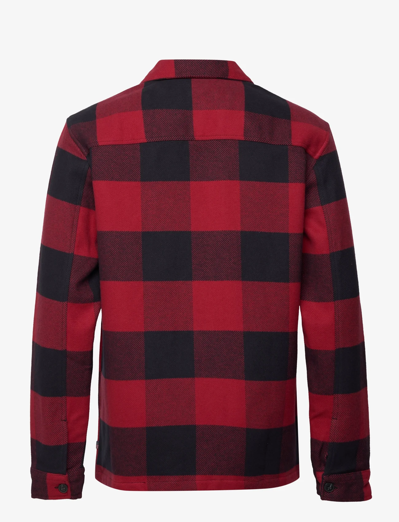 Lexington Clothing - Cole Organic Cotton Checked Overshirt - mænd - red/black check - 1