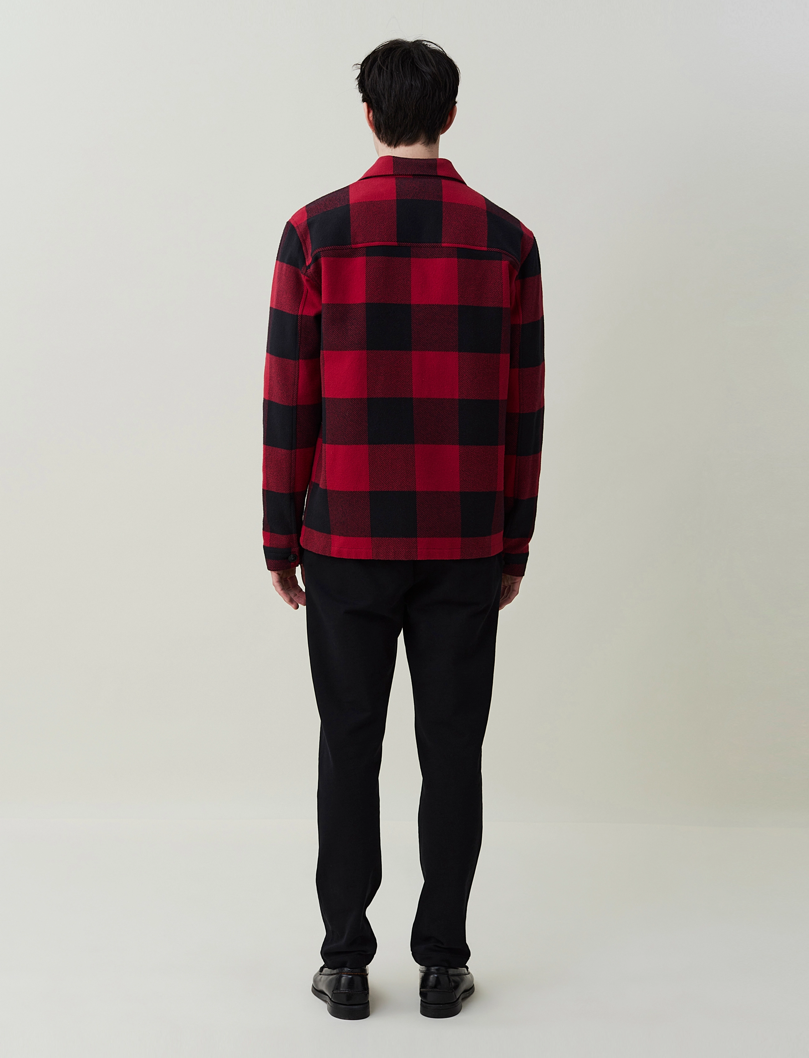Lexington Clothing - Cole Organic Cotton Checked Overshirt - red/black check - 3