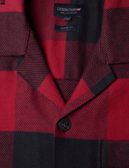 Lexington Clothing - Cole Organic Cotton Checked Overshirt - mænd - red/black check - 5