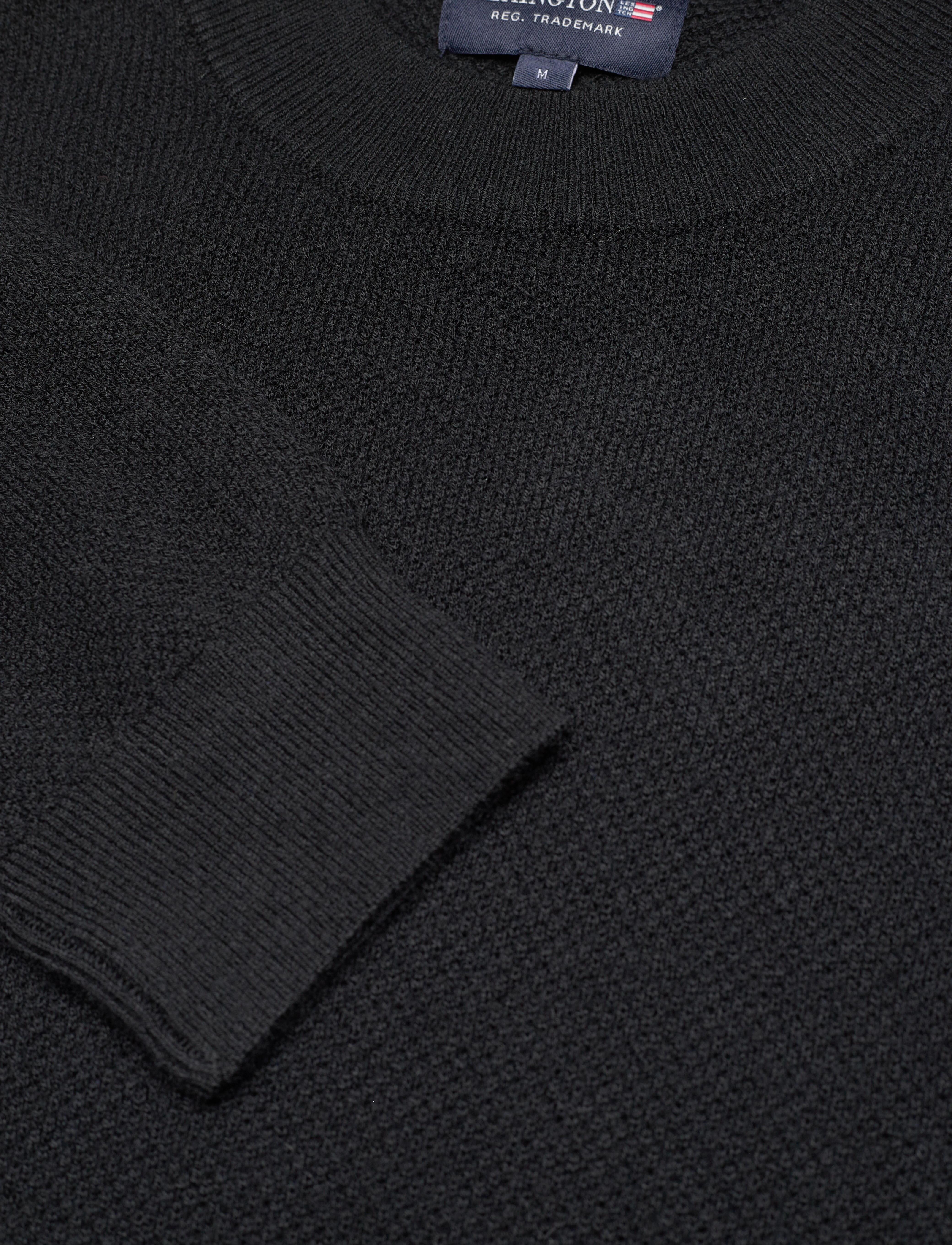 Lexington Clothing - Felix Textured Merino Wool Sweater - black - 5