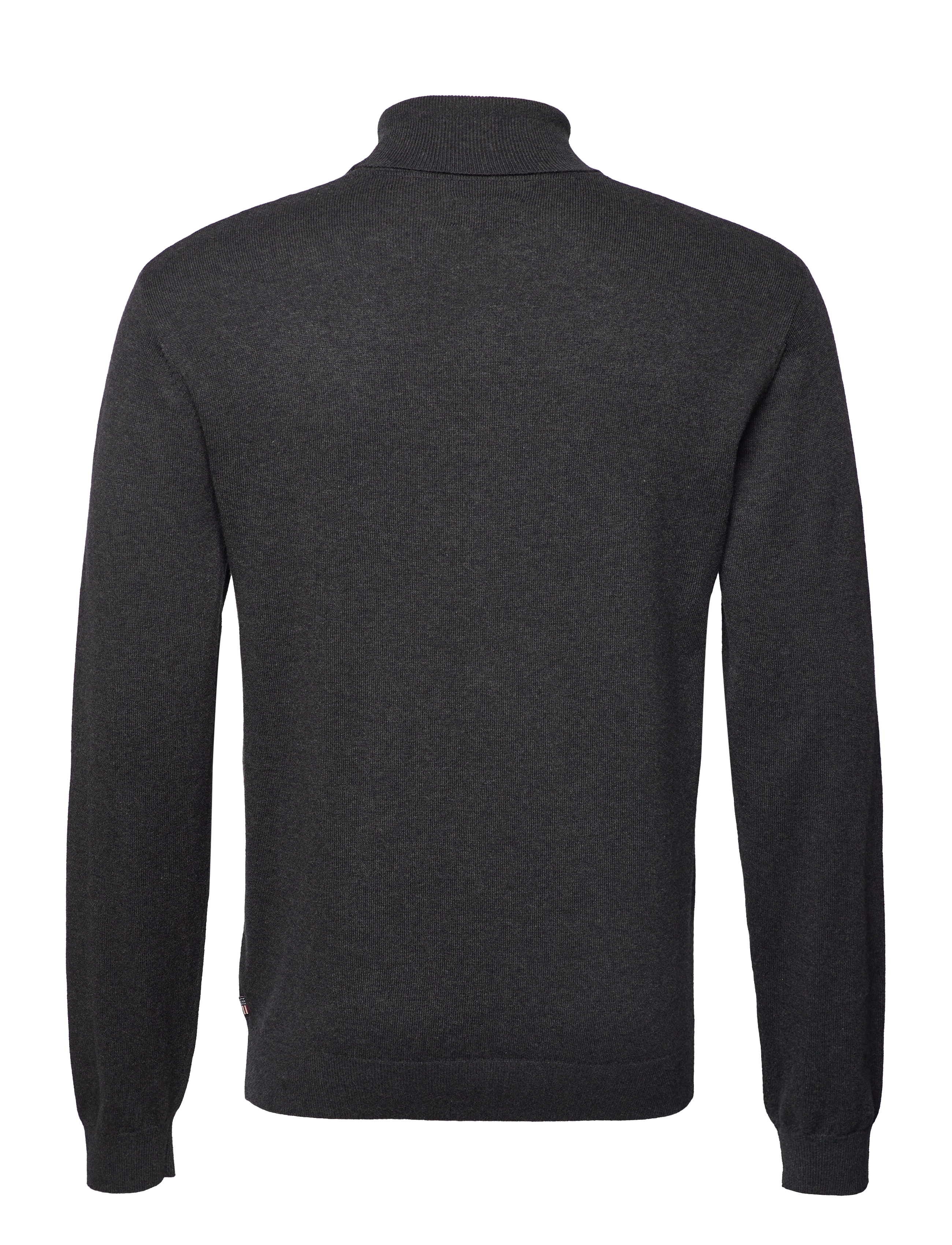 Lexington Clothing - Brian Cotton/Cashmere Blend Rollneck Sweater - dark gray melange - 1