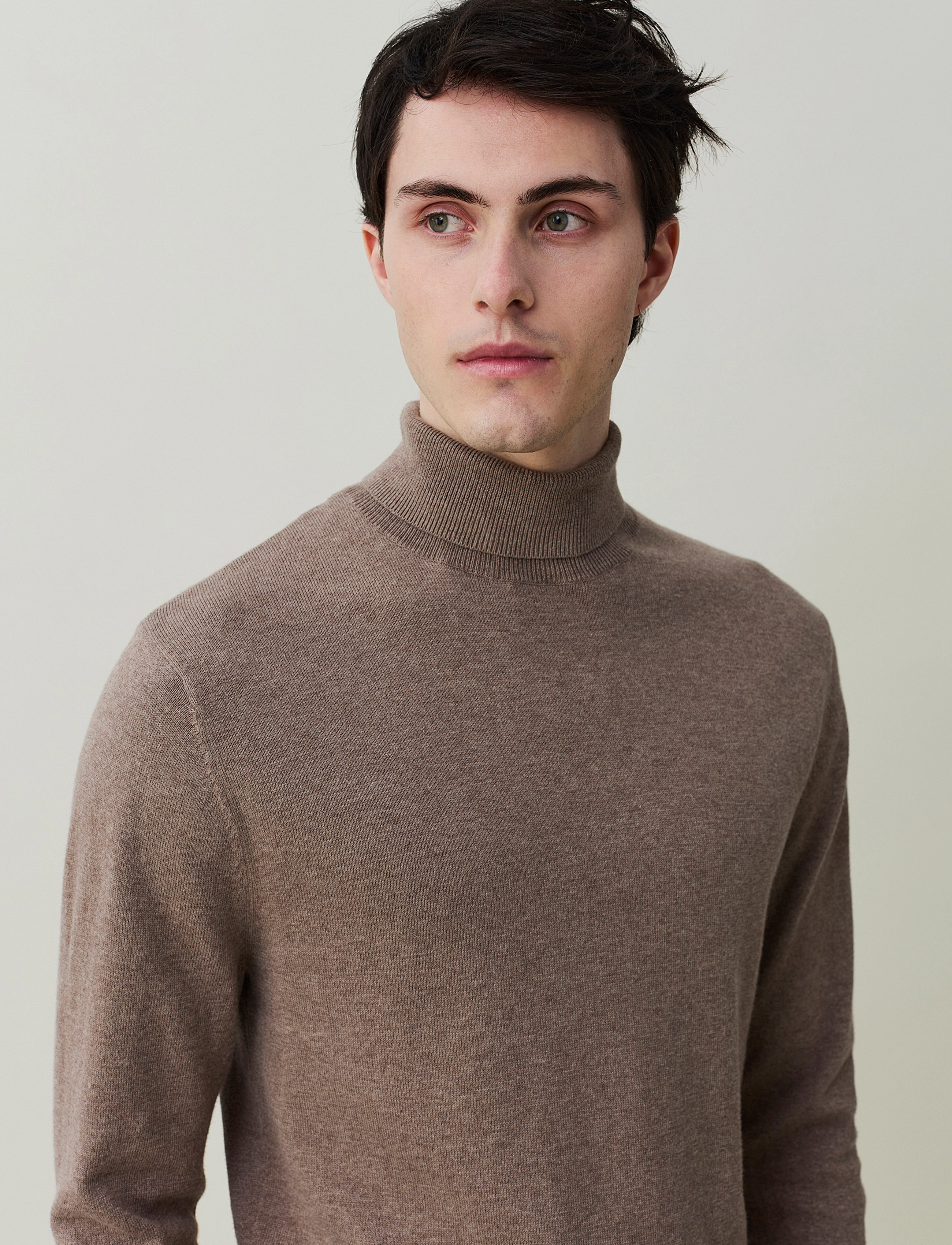 Lexington Clothing - Brian Cotton/Cashmere Blend Rollneck Sweater - light brown melange - 4