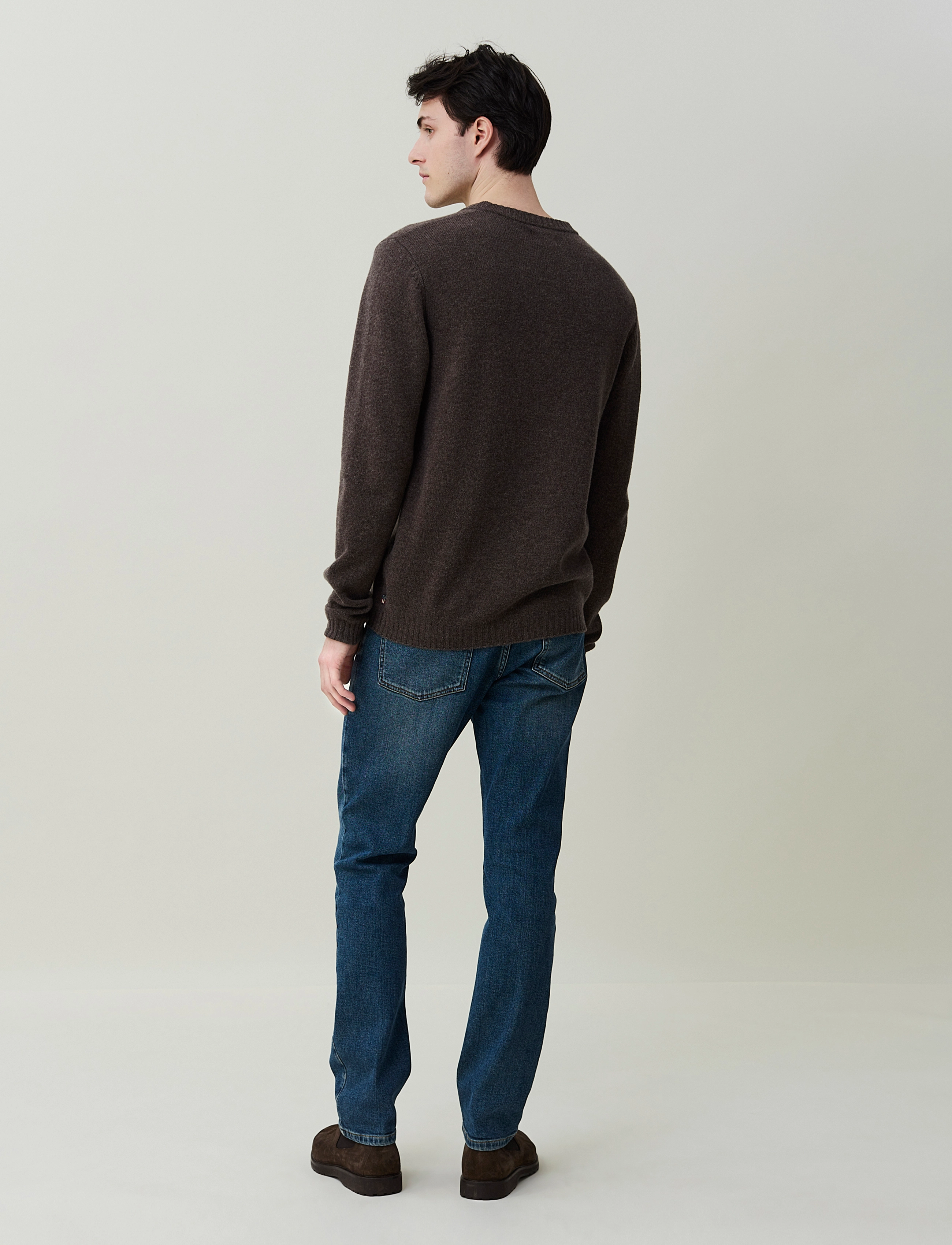Lexington Clothing - Danny Knitted Intarsia Sweater - brown melange - 3