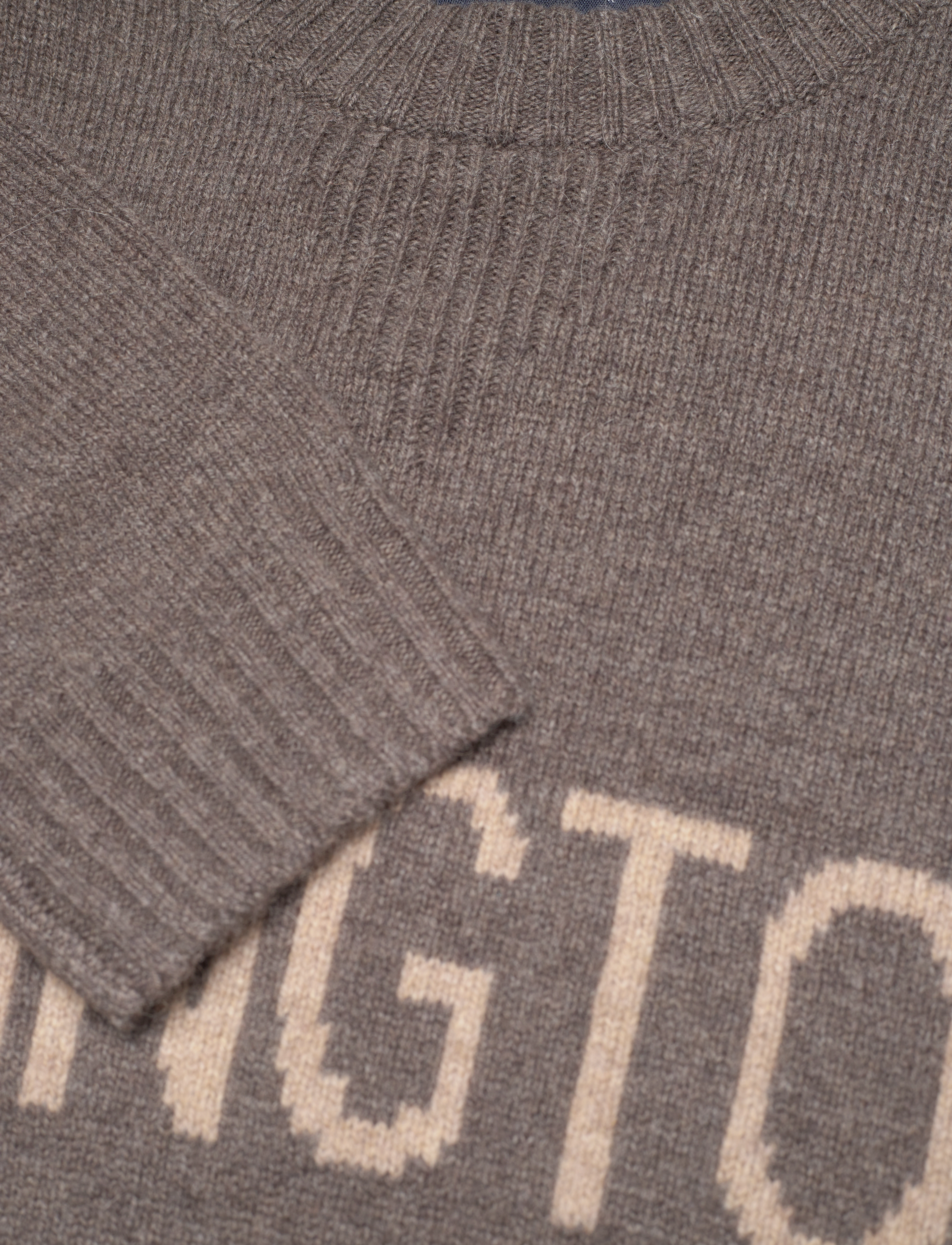 Lexington Clothing - Danny Knitted Intarsia Sweater - brown melange - 5