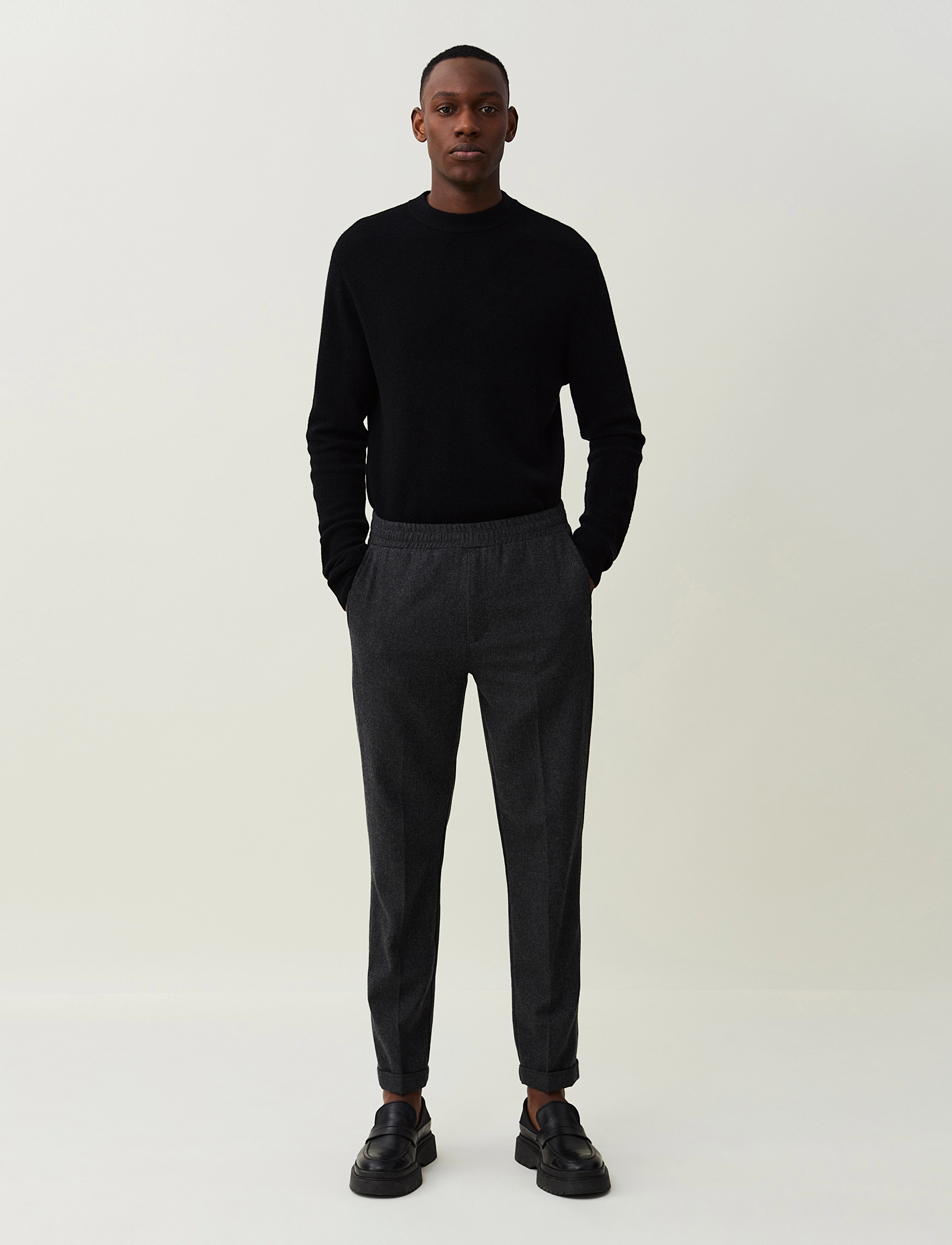 Lexington Clothing - Hugh Wool Blend Pants - dark gray melange - 2
