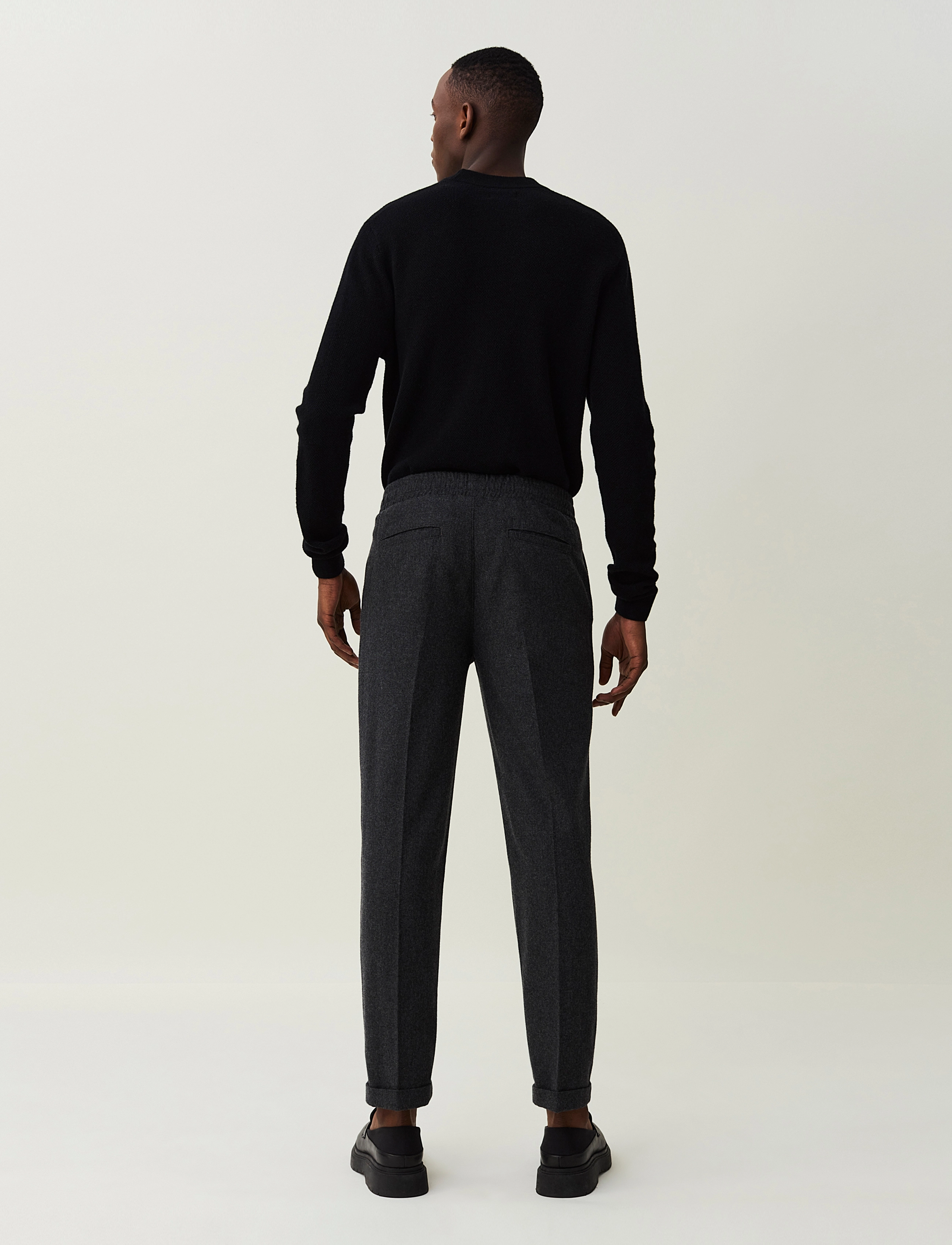 Lexington Clothing - Hugh Wool Blend Pants - dark gray melange - 3