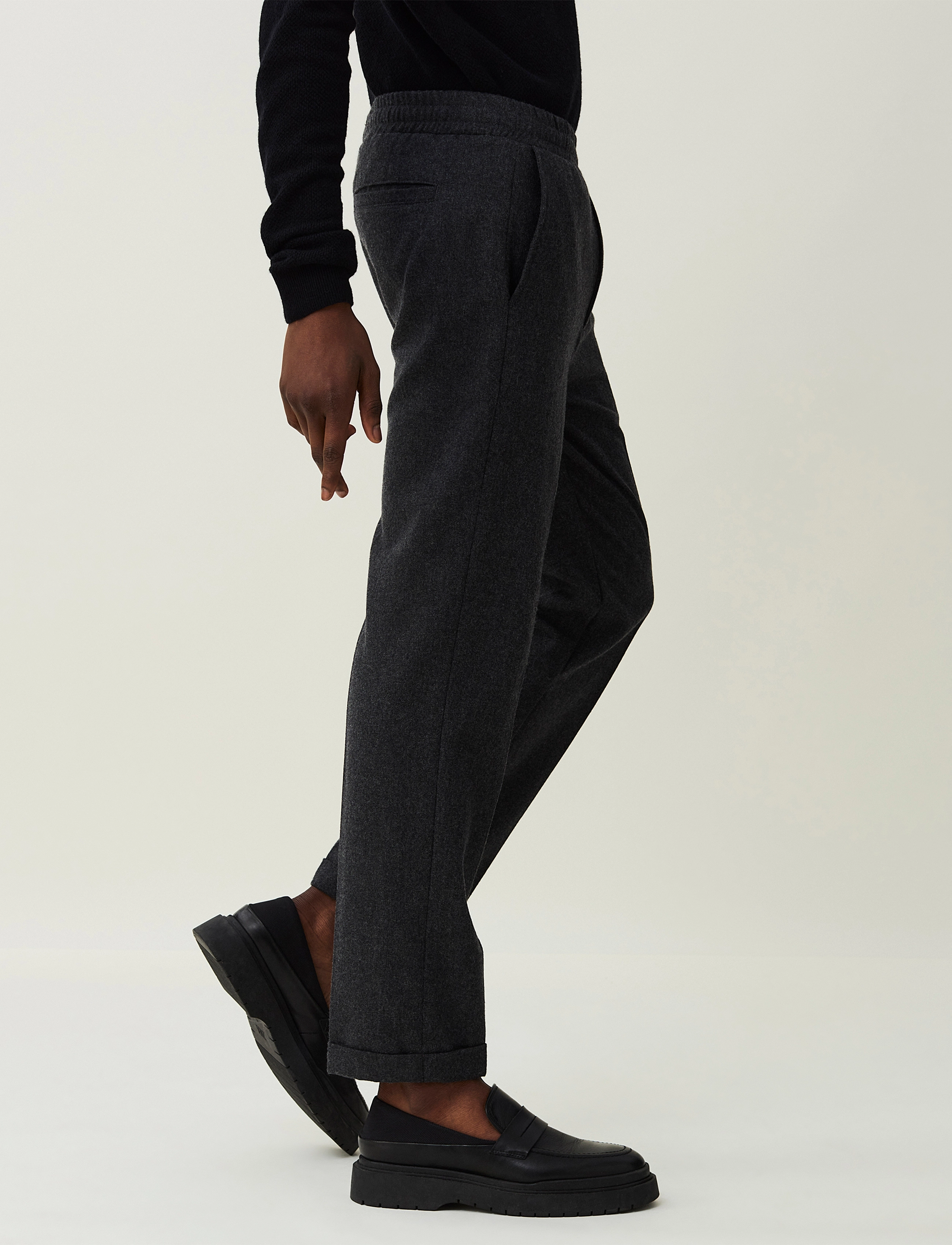 Lexington Clothing - Hugh Wool Blend Pants - dark gray melange - 4