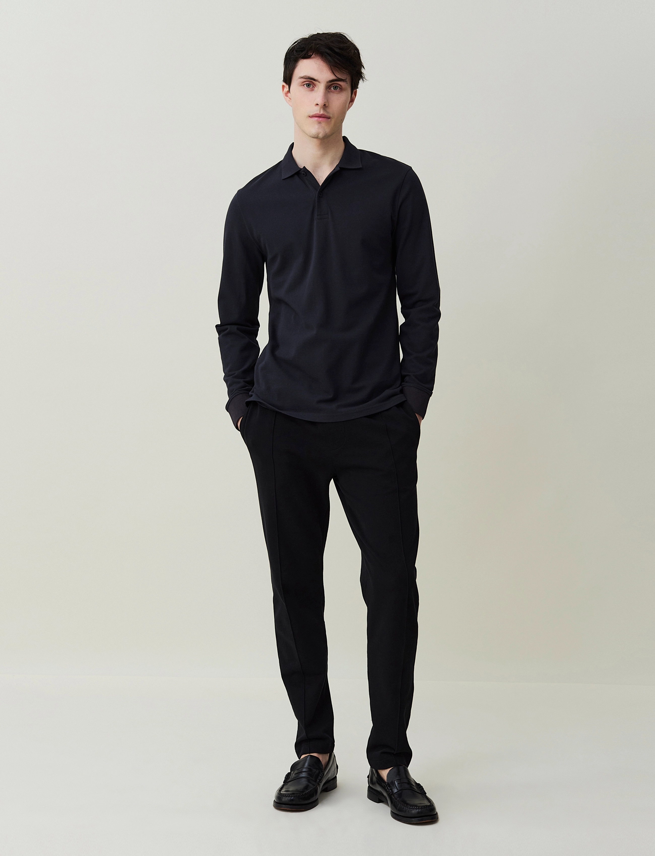 Lexington Clothing - Theo Long Sleeve Polo - dark blue - 2