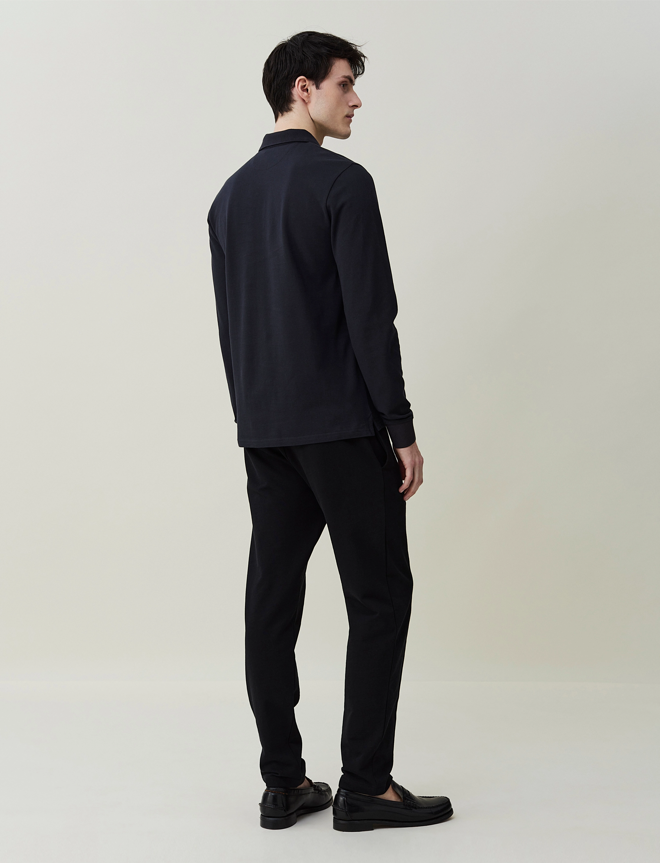 Lexington Clothing - Theo Long Sleeve Polo - dark blue - 3