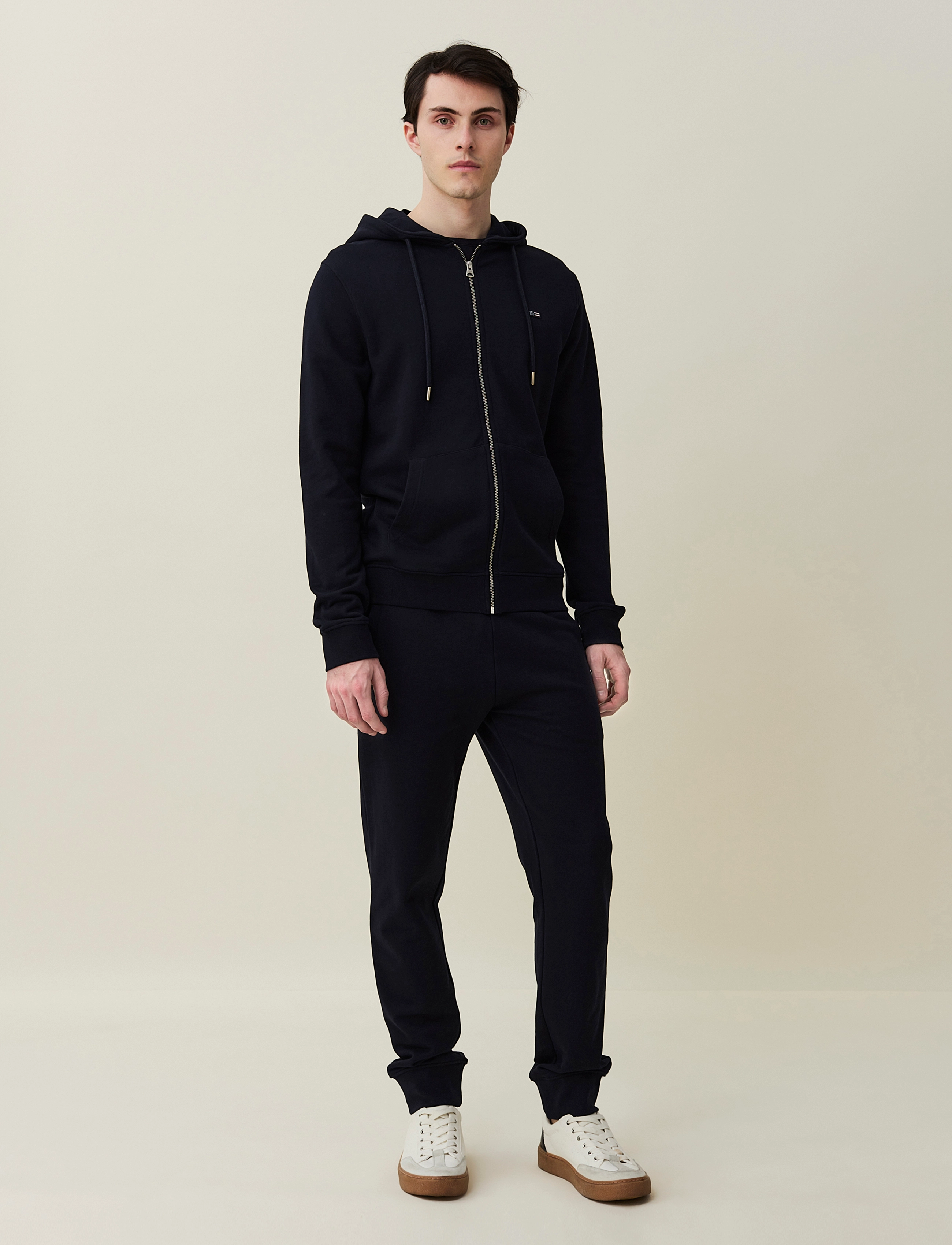 Lexington Clothing - Sebastian Organic Cotton Zip Hood - dark blue - 3